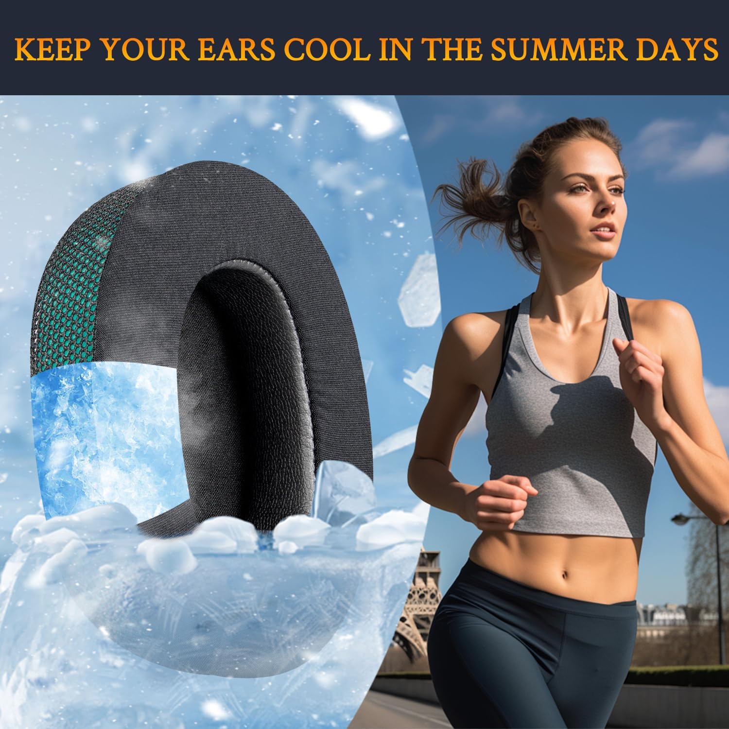 SOULWIT Earpads for Skullcandy Hesh 3/ANC/Evo & Crusher Wireless/ANC/Evo & Venue ANC - Cooling Gel