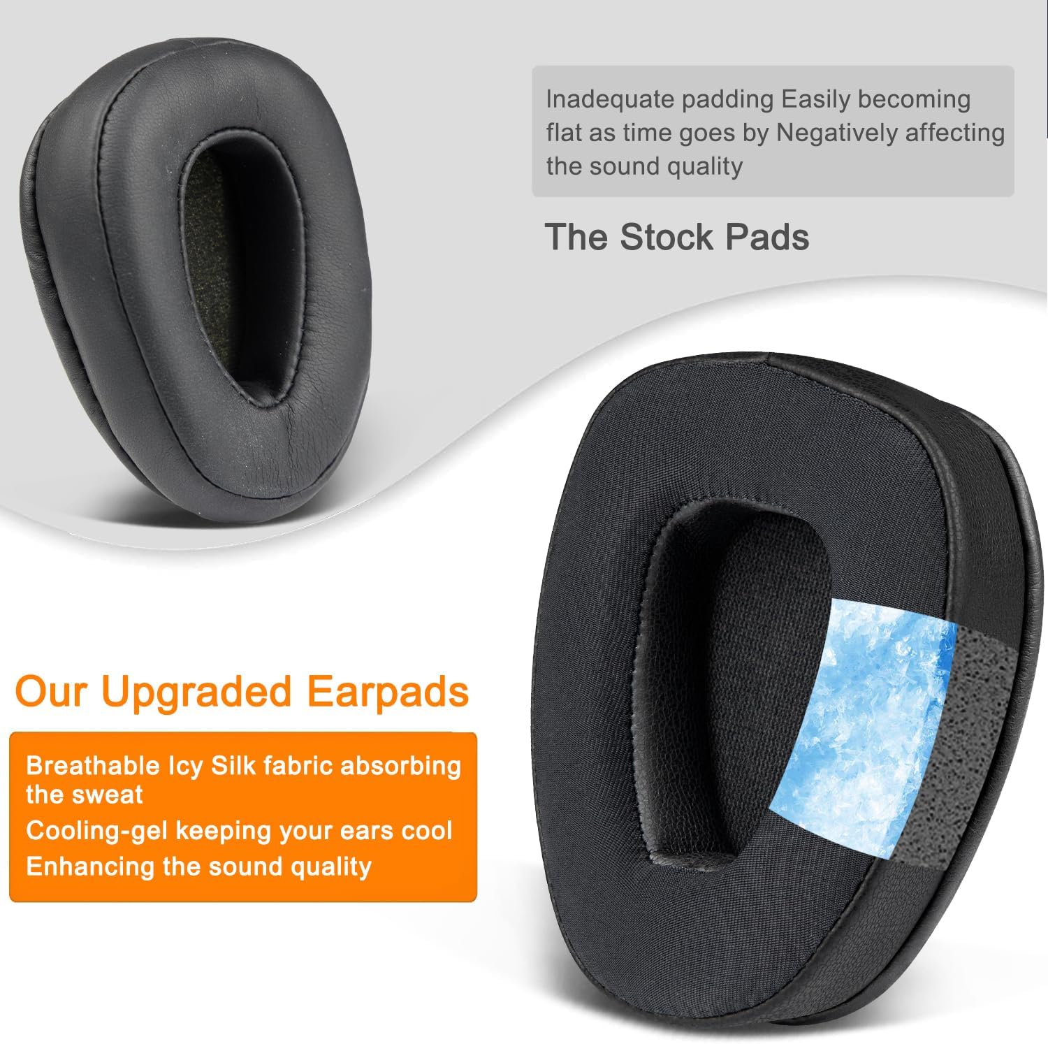 SOULWIT Earpads for BlueParrott B650-XT, S650-XT - Cooling Gel