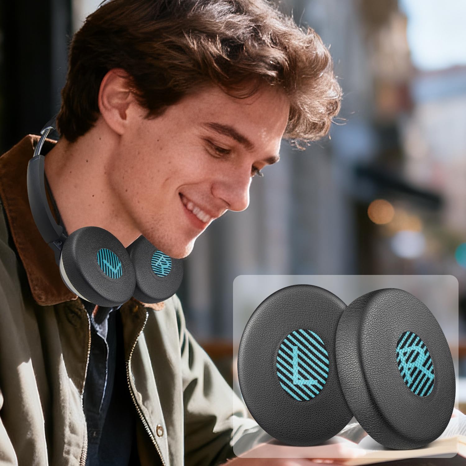 SOULWIT Earpads for Bose On-Ear II (OE2/OE2i) / SoundTrue On-Ear / SoundLink On-Ear - Protein Leather