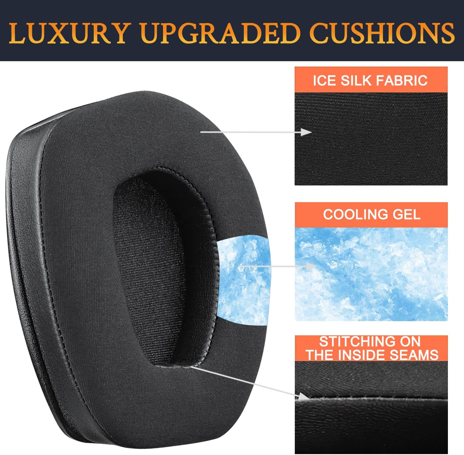 SOULWIT Earpads for Sennheiser RS165, RS175, RS185, RS195 - Protein Leather