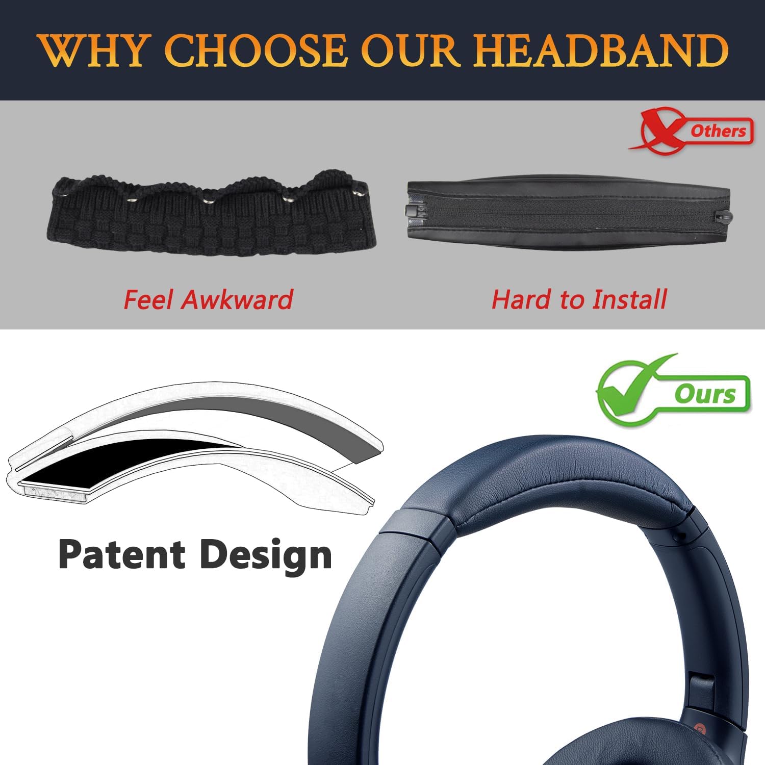 SOULWIT Headband for Sony WH-XB900N