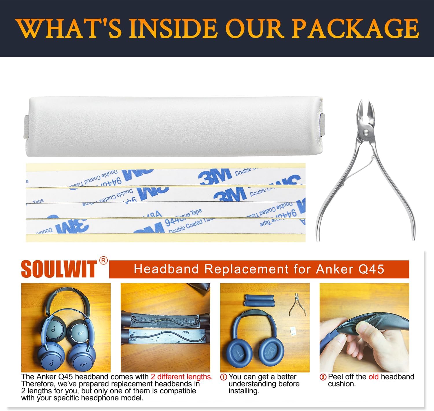 SOULWIT Headband for Anker Soundcore Space Q45