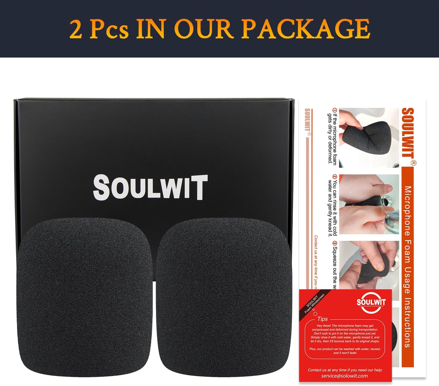 SOULWIT 2Pcs Microphones Pop Filter for Audio-Technica ATR2500X-USB