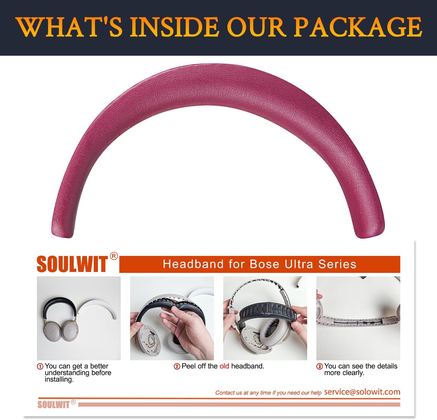 SOULWIT Headband for Bose QuietComfort Ultra, QuietComfort Ultra (2nd Gen)