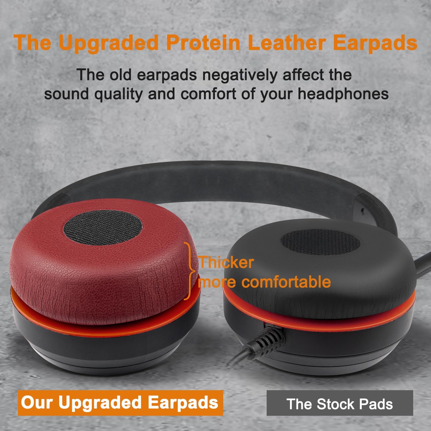 SOULWIT Earpads for Jabra Evolve 65/40/30/20 - Protein Leather