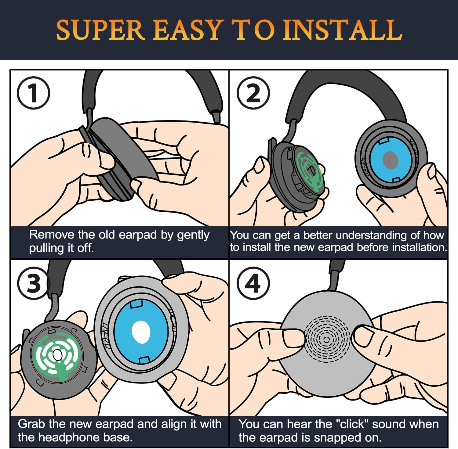 SOULWIT Earpads for Jabra Evolve2 75 - Protein Leather