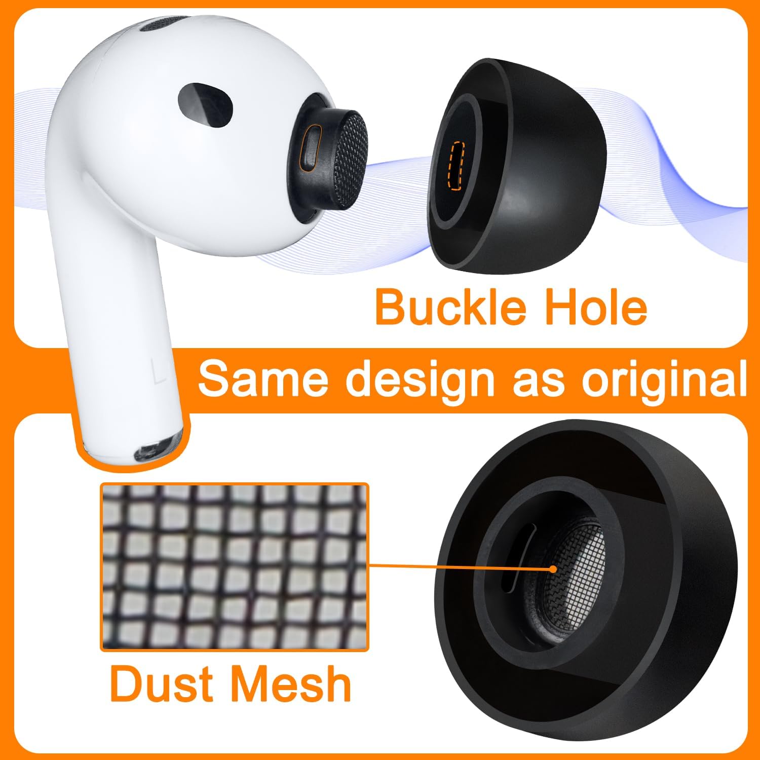 SOULWIT Silicone Ear Tips for AirPods Pro 3 - 5 pairs