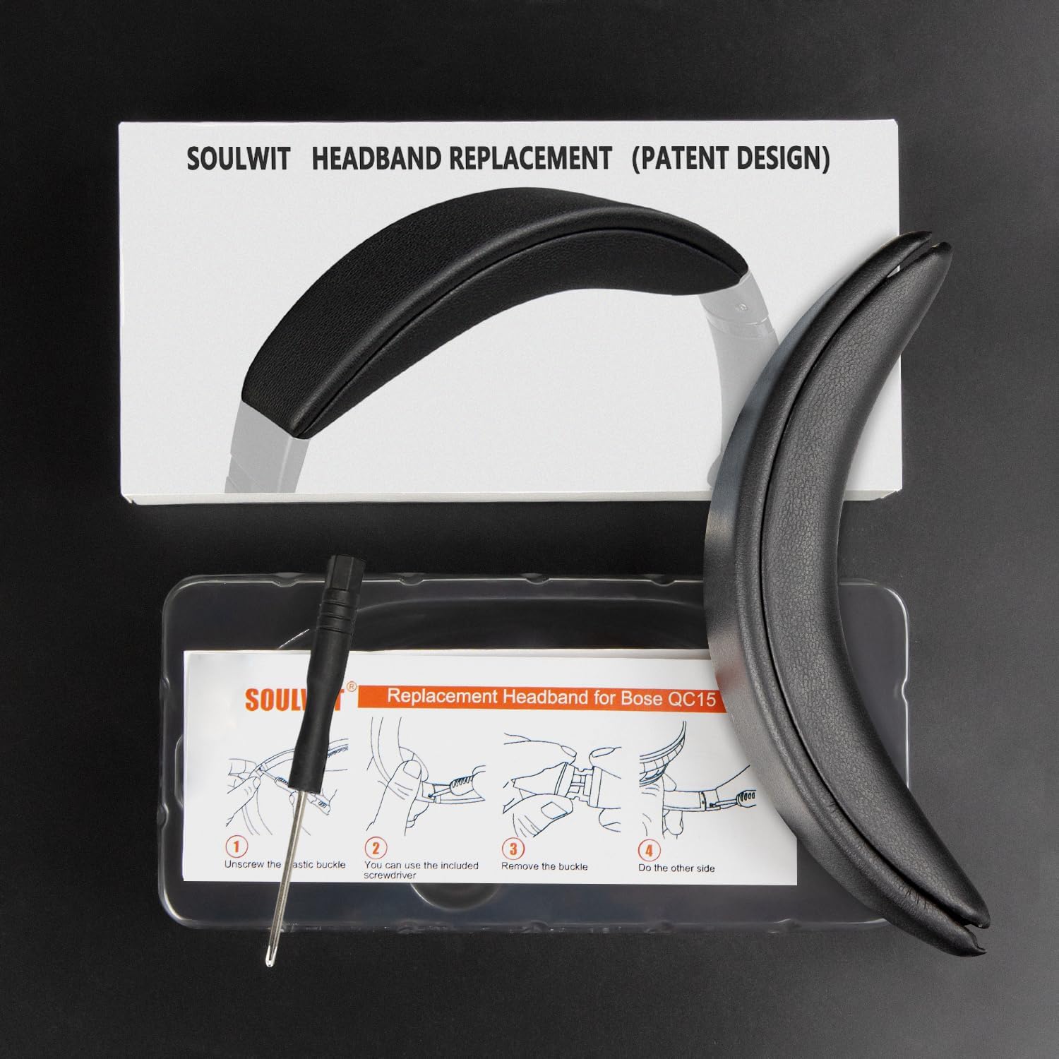 SOULWIT Headband for Bose QuietComfort 15, QuietComfort 2 Headphones