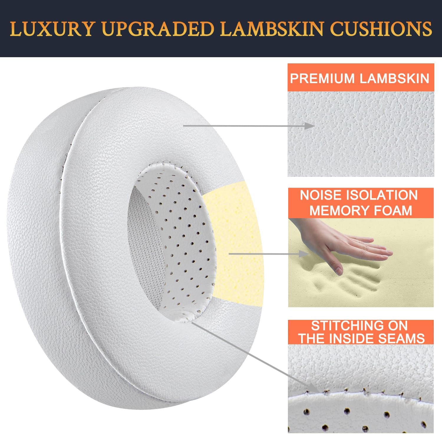 SoloWIT Earpads for Beats Solo 2 & Solo 3 - Lambskin