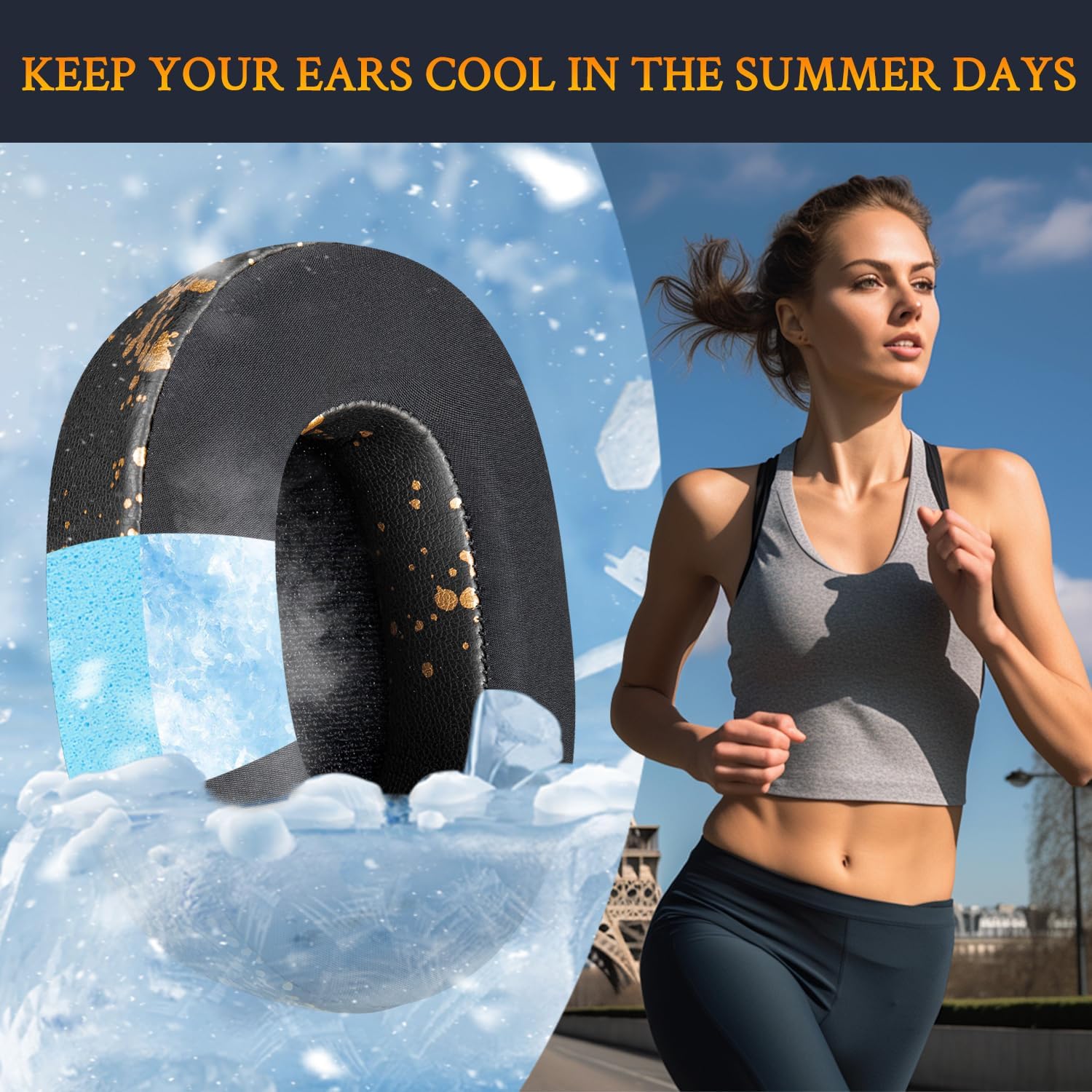 SOULWIT Earpads for Skullcandy Hesh 3/ANC/Evo & Crusher Wireless/ANC/Evo & Venue ANC - Cooling Gel