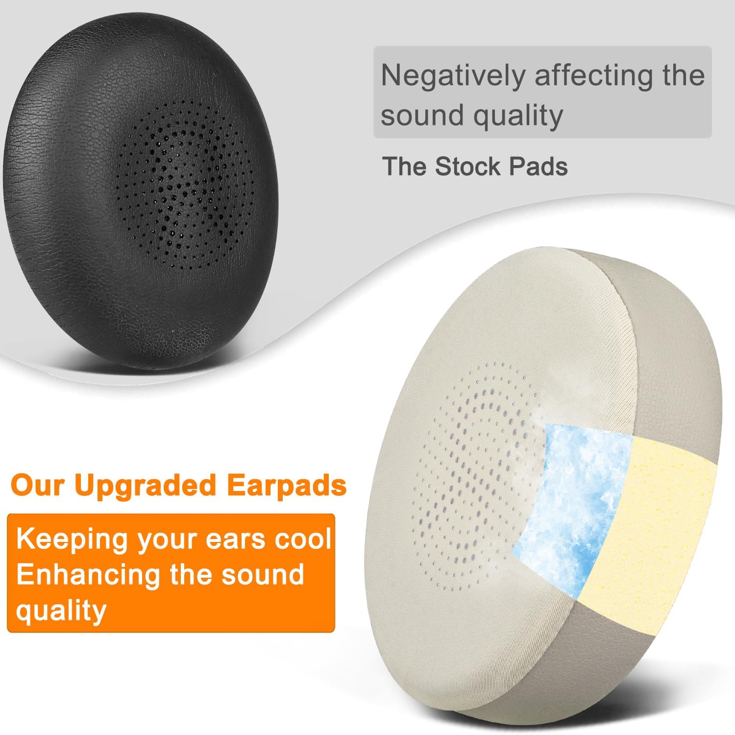 SOULWIT Earpads for Jabra Evolve2 65/40, Elite 45h - Cooling Gel