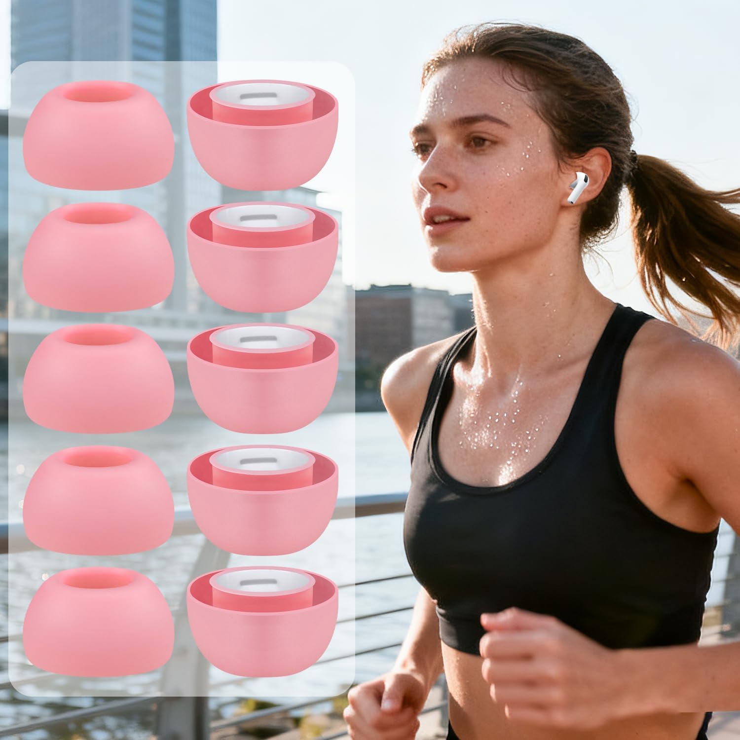 SOULWIT Silicone Ear Tips for AirPods Pro 3 - 5 pairs