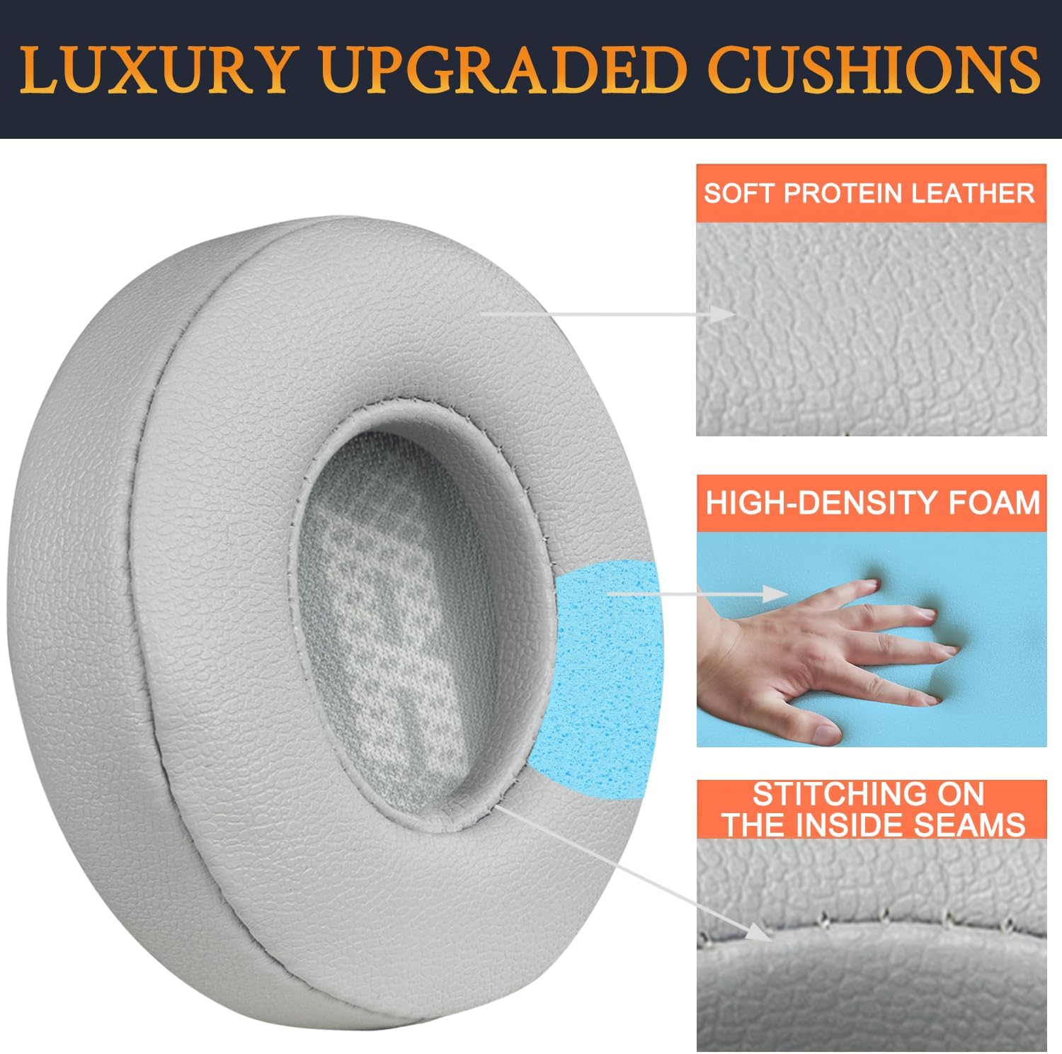 SOULWIT Earpads for JBL Live 400BT - Protein Leather