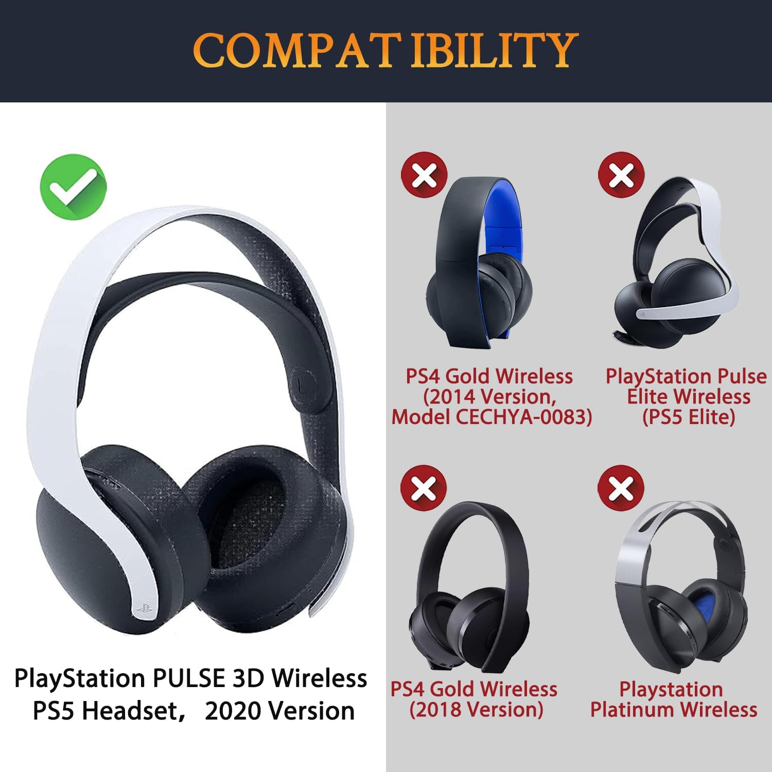 SOULWIT Headband for Sony PlayStation 5 Pulse PS5 3D