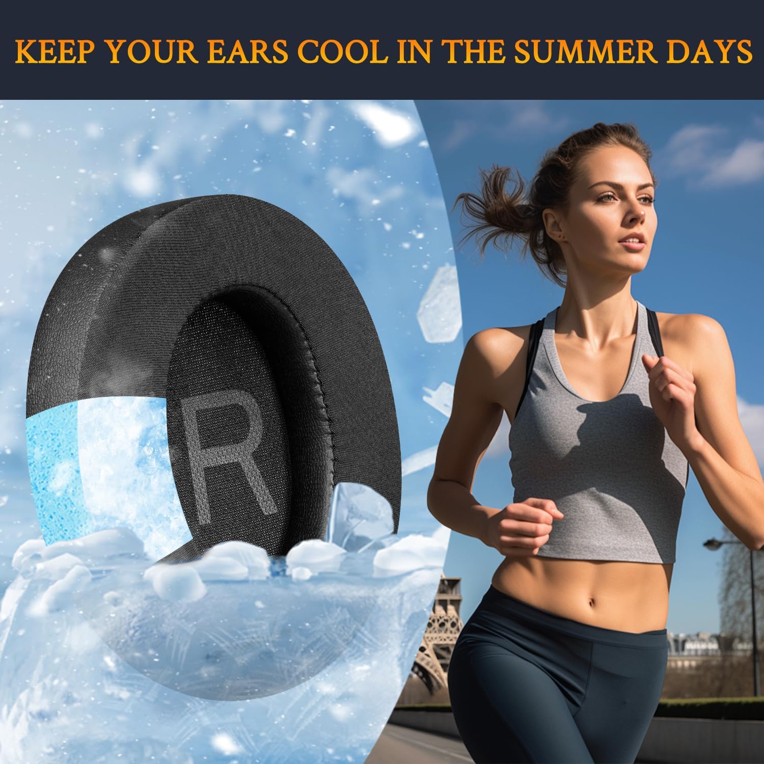 SOULWIT Earpads for Anker Soundcore Space Q45 - Cooling Gel