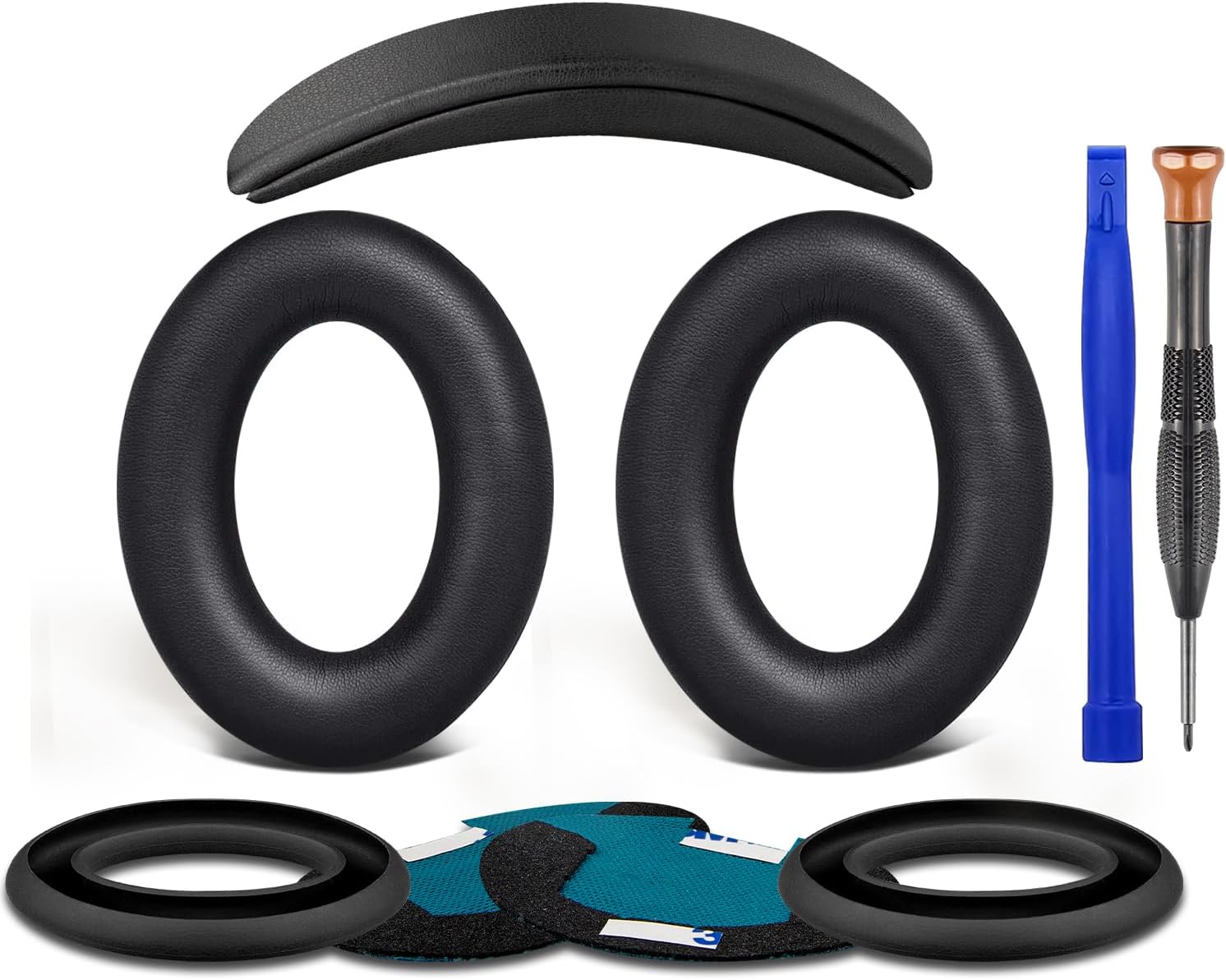 SOULWIT Replacement Kit for Bose QuietComfort 25, Earpads + Headband + Earpads Cover