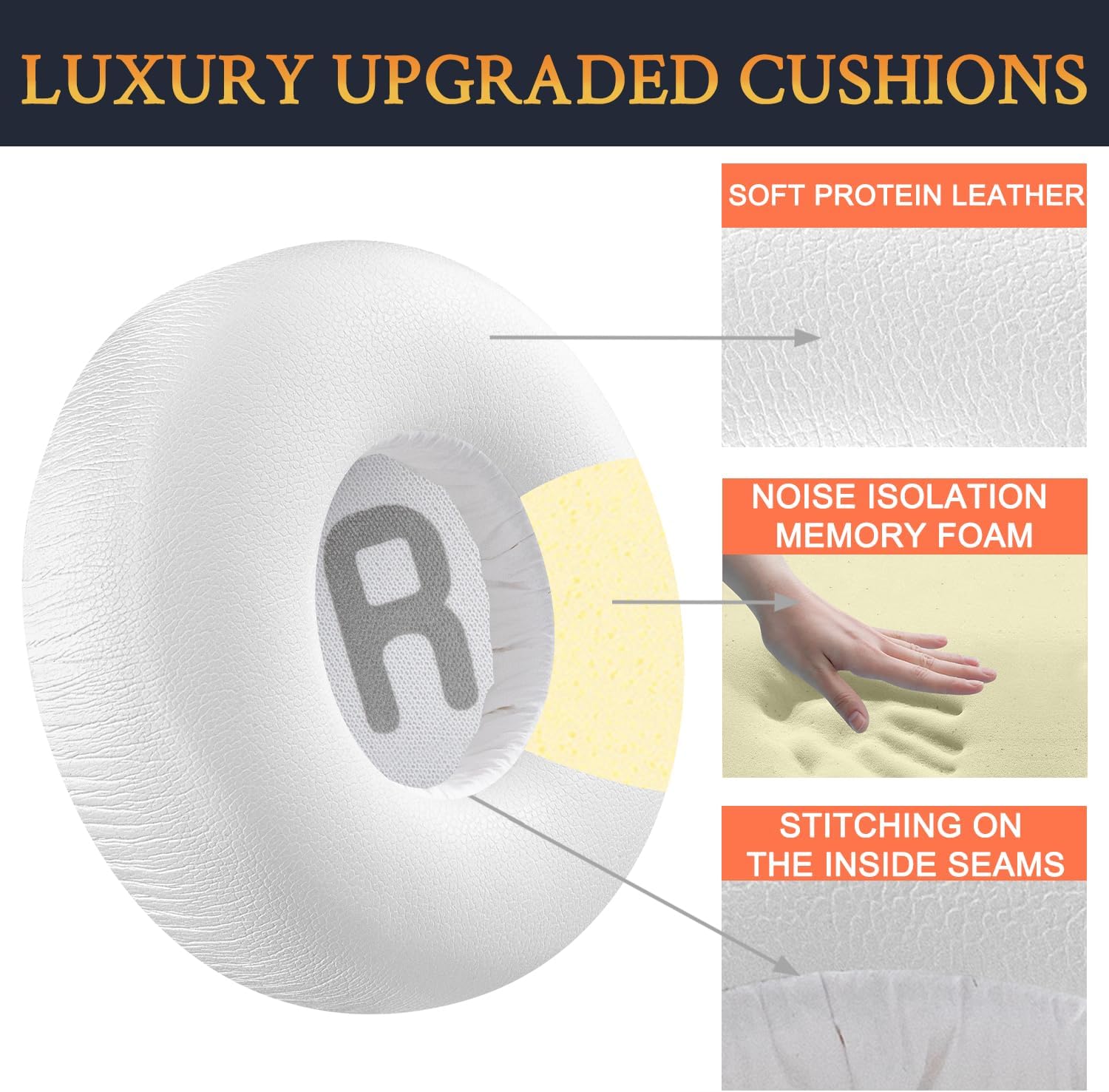 SOULWIT Earpads for JBL Tune 600BTNC / 660NC / 670NC - Protein Leather