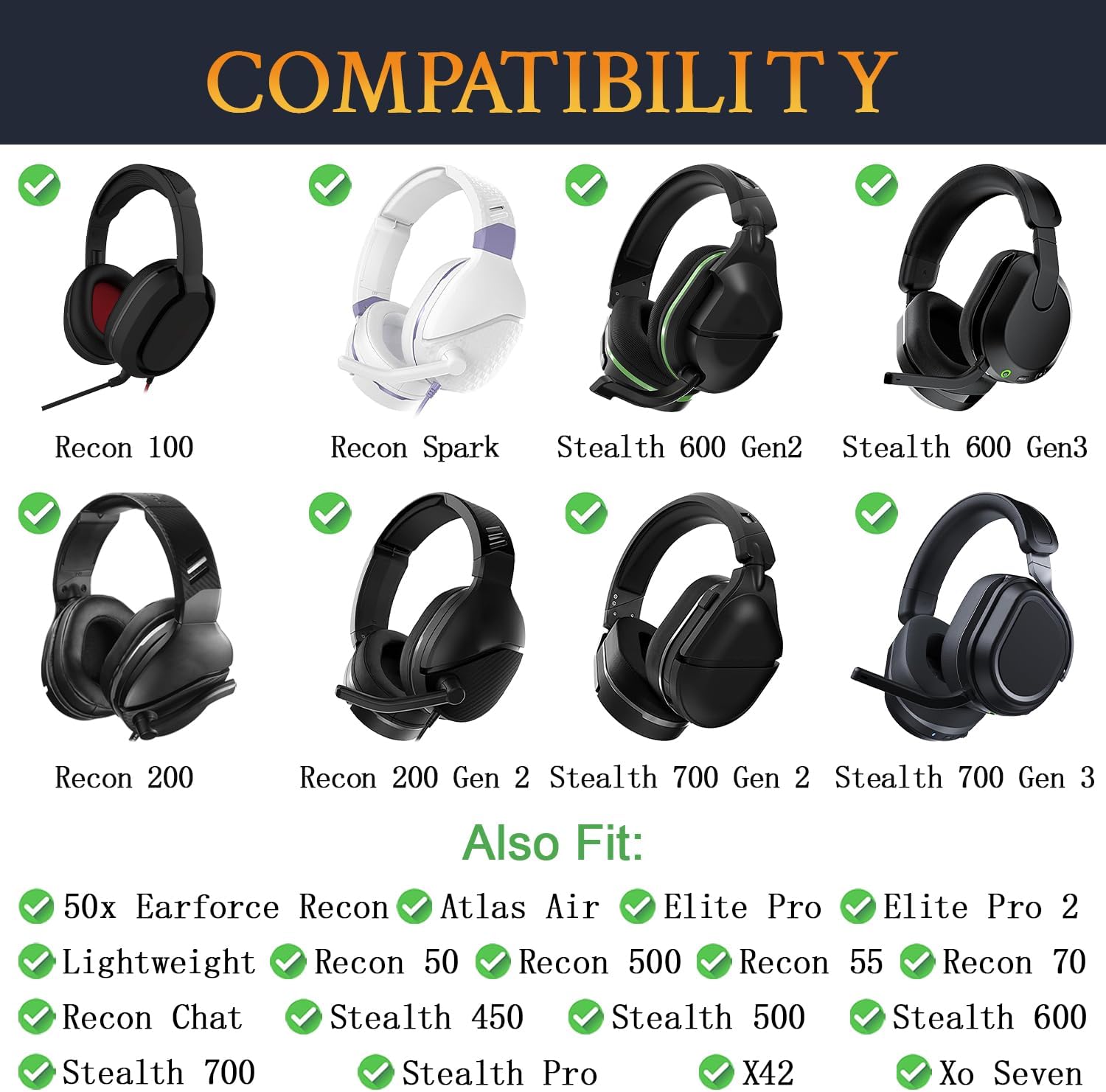 SOULWIT Microphone Pop Filter for Turtle Beach Series - 4Pcs
