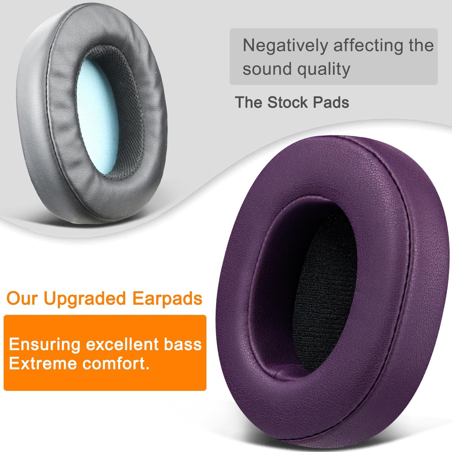 SOULWIT Earpads for Skullcandy Hesh 3/ANC/Evo & Crusher Wireless/ANC/Evo & Venue ANC - Protein Leather