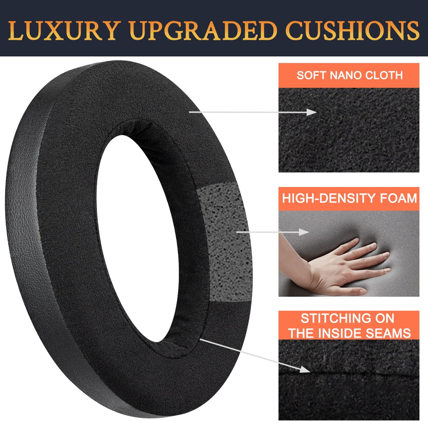 SOULWIT Earpads for T+A Solitaire P, Solitaire P-SE - Nano Cloth
