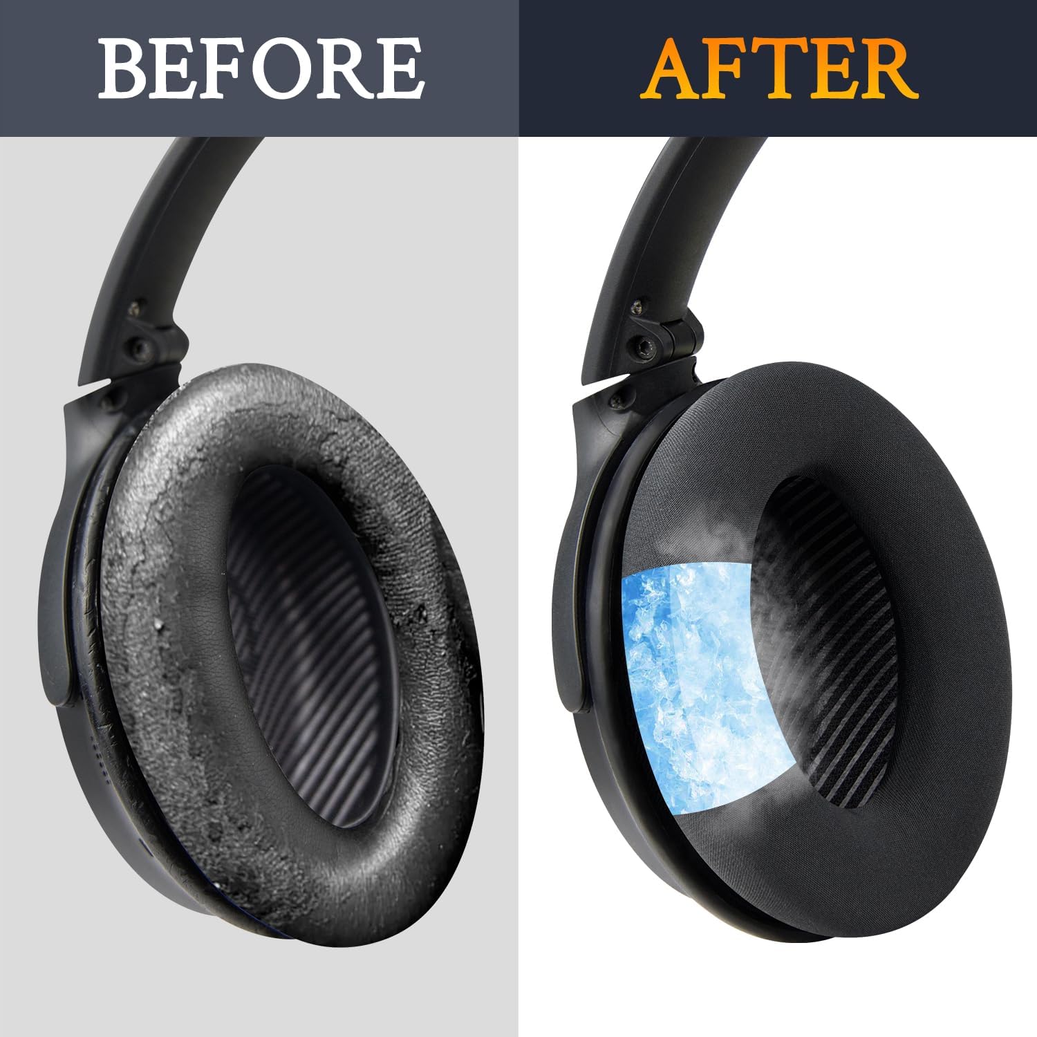 SOULWIT Earpads for Bose QuietComfort 45 Series - Full Cooling Gel