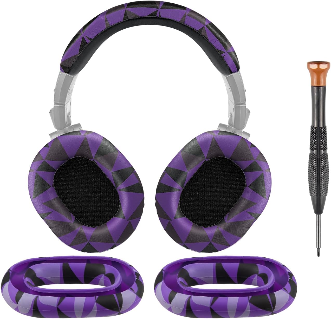 SOULWIT Earpads + Ear Cover+ Headband for ATH M50, M50X, M50XBT, M50XBT2, M50XSTS