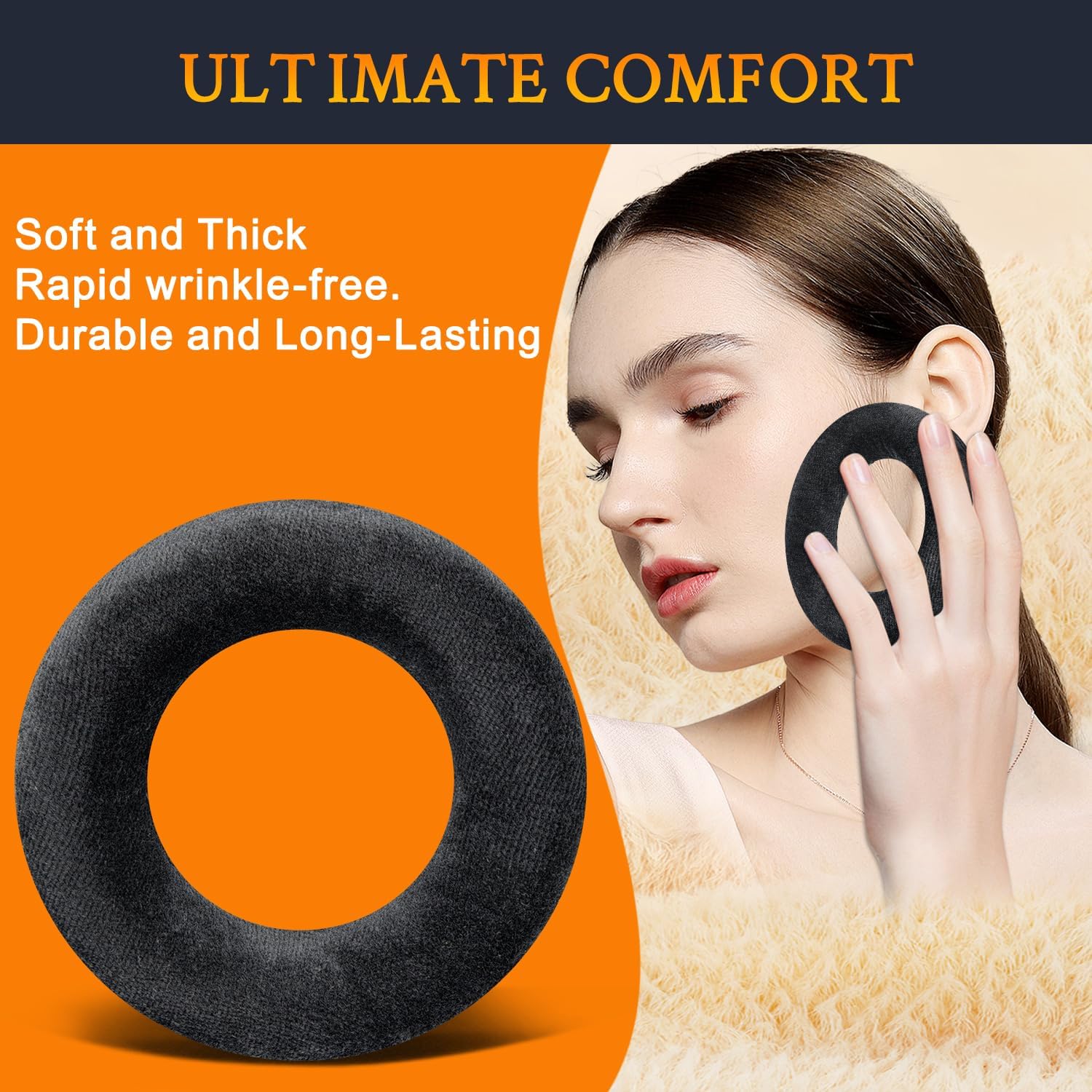 SOULWIT Earpads for Beyerdynamic DT 770 Pro Series (Pro / Pro HT / ALT / Edition), DT 511, DT 801, DT 831, DT 901, HS 300, MMX 300, Custom One PRO Plus, Custom Studio - Velour