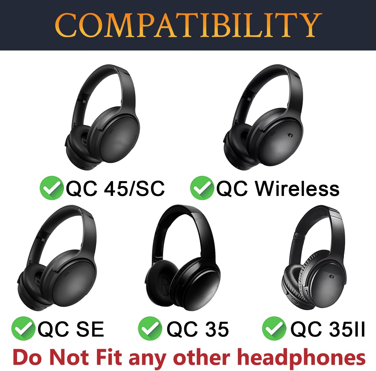 SOULWIT Earpads for Bose QuietComfort 45 Series - Full Cooling Gel