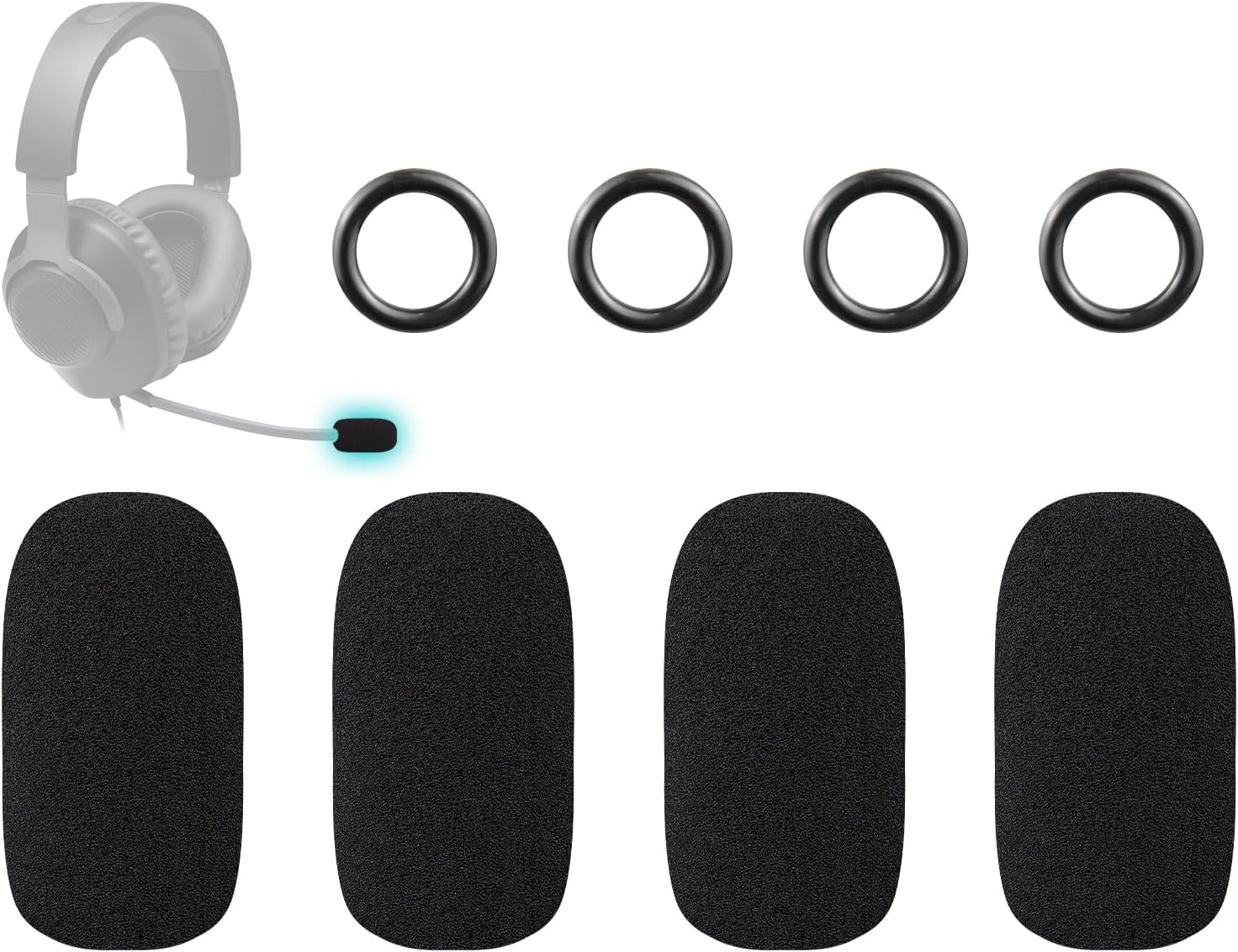 SOULWIT Microphone Pop Filter for JBL Quantum Series - 4Pcs