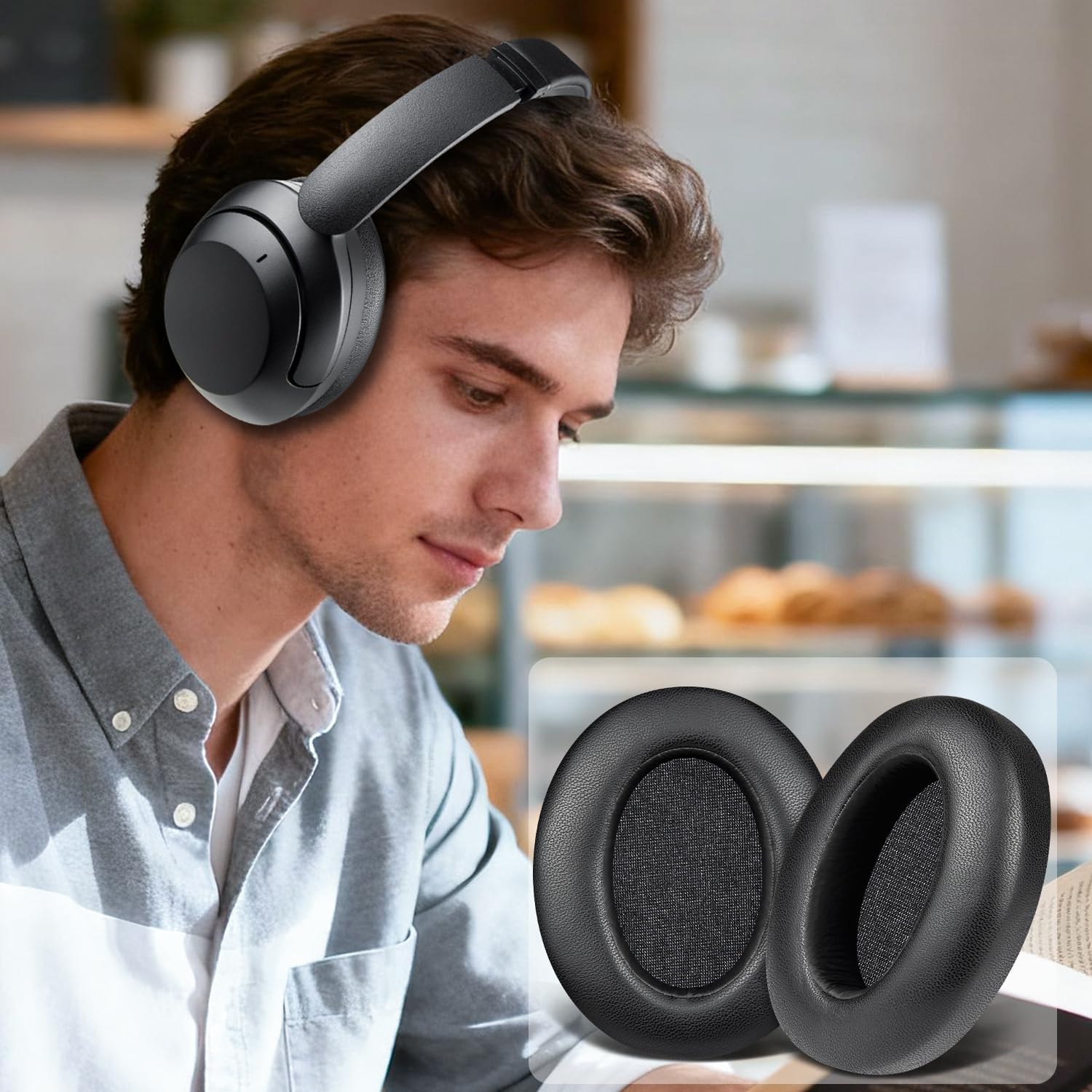 SOULWIT Earpads for Sony WH-XB910N - Lambskin