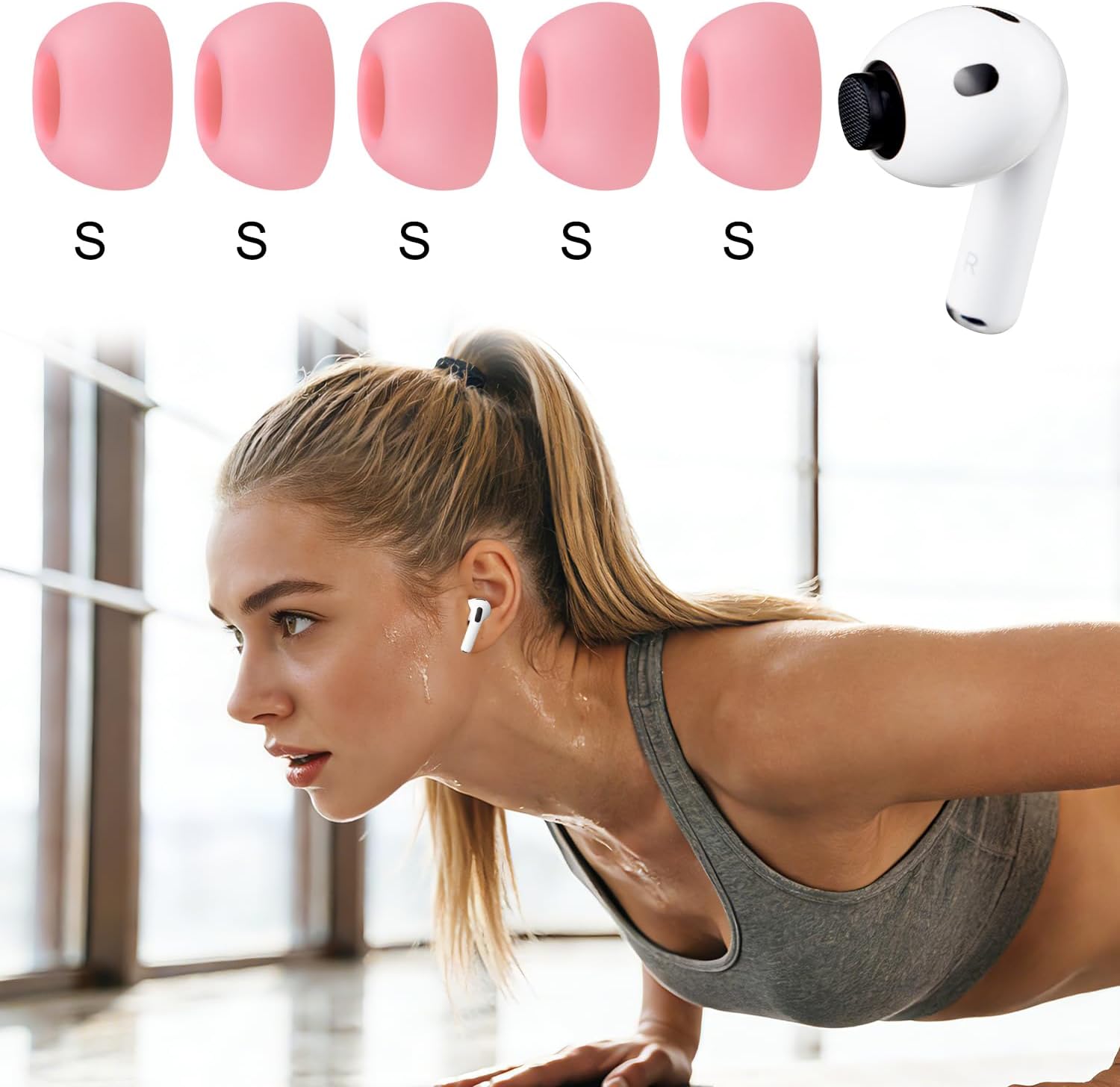 SOULWIT Silicone Ear Tips for AirPods Pro 3 - 5 pairs
