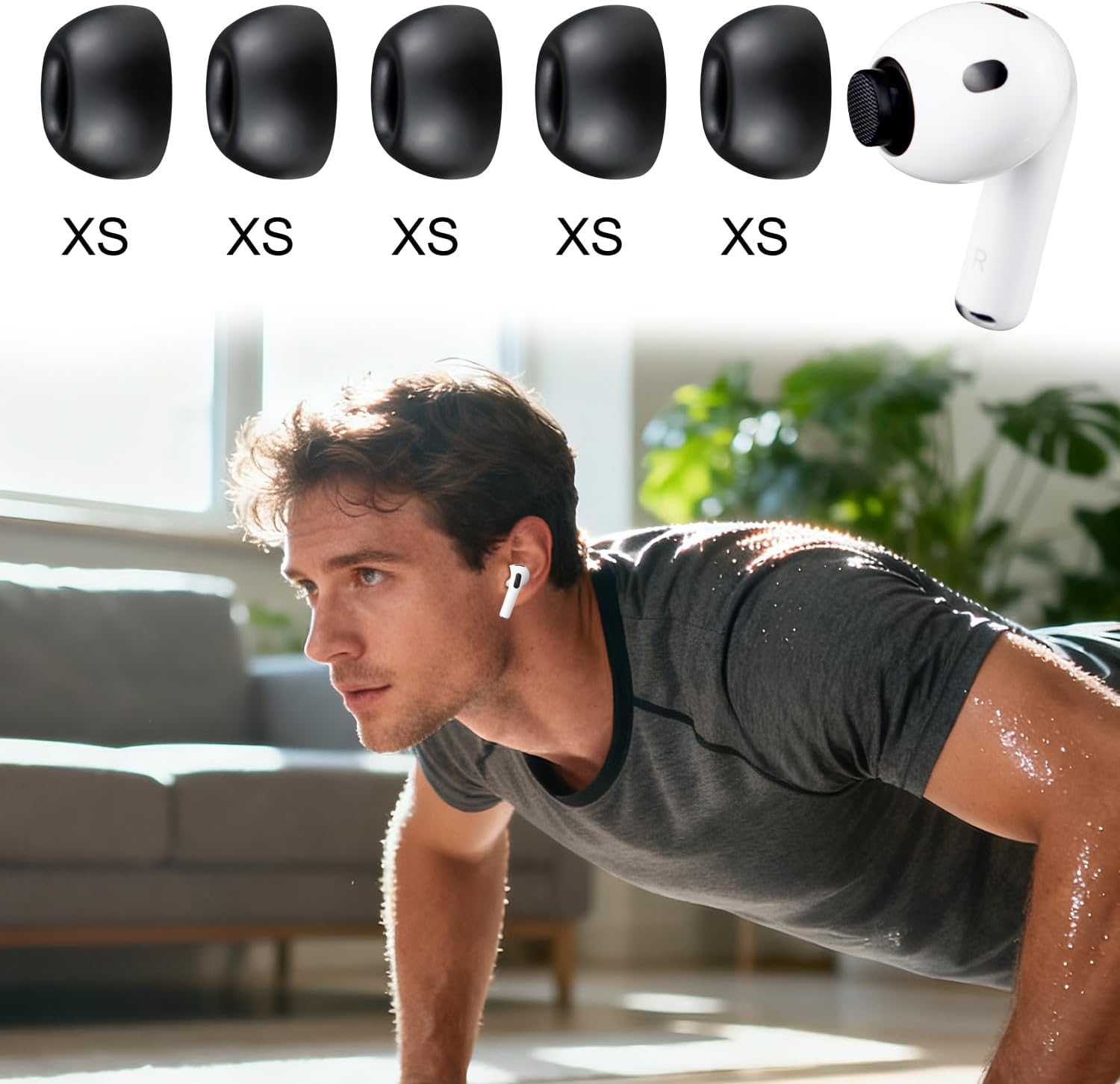 SOULWIT Silicone Ear Tips for AirPods Pro 3 - 5 pairs