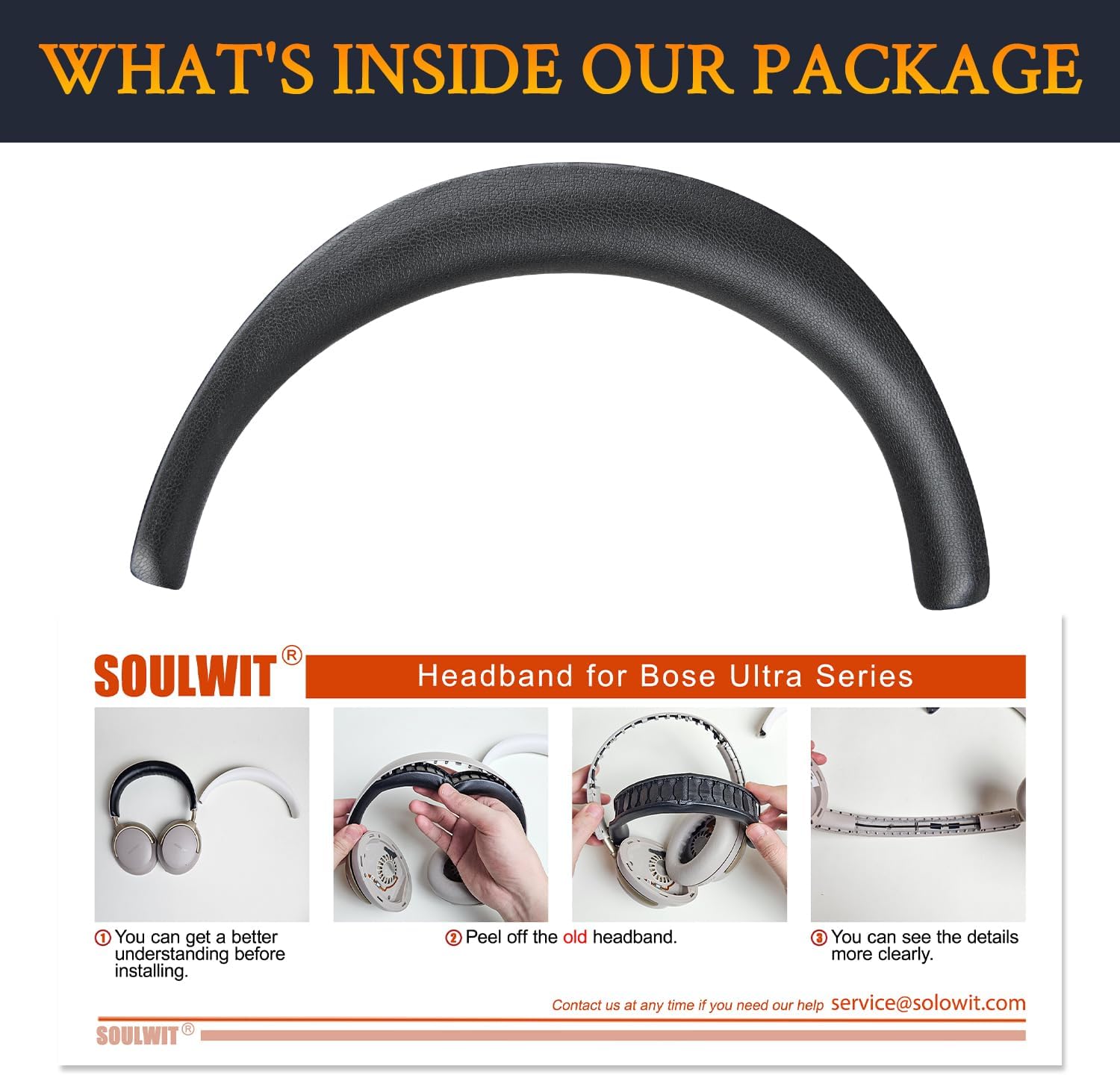 SOULWIT Headband for Bose QuietComfort Ultra, QuietComfort Ultra (2nd Gen)
