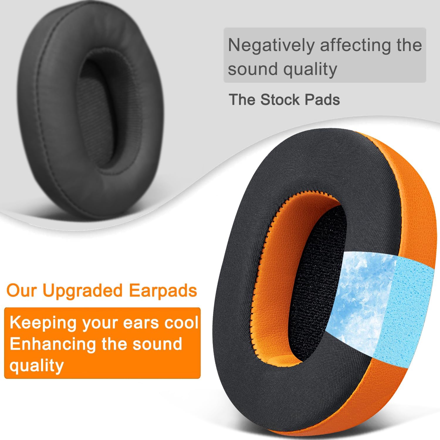 SOULWIT Earpads for Skullcandy Hesh 3/ANC/Evo & Crusher Wireless/ANC/Evo & Venue ANC - Cooling Gel