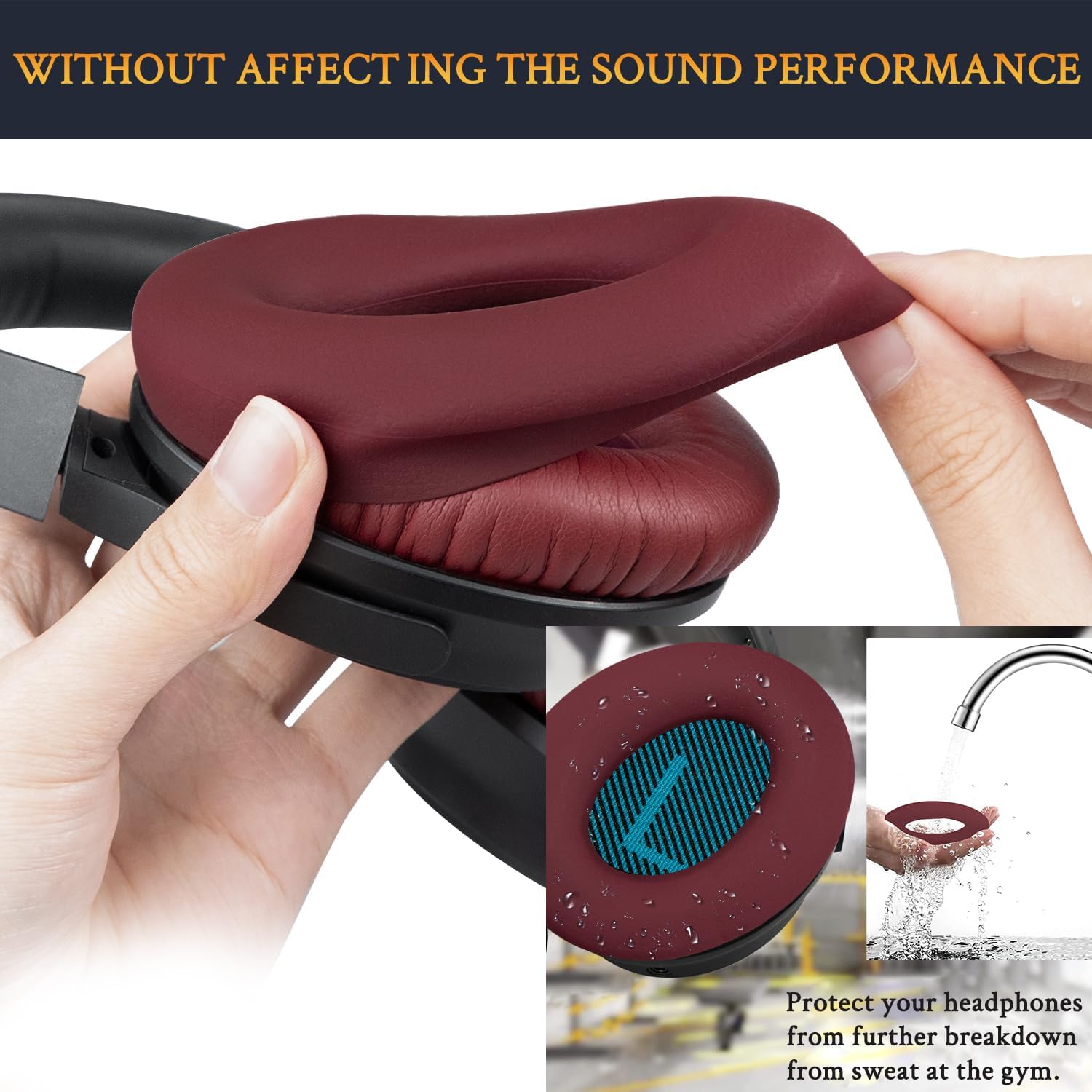 SOULWIT Replacement Kit for Bose QuietComfort 25, Earpads + Headband + Earpads Cover