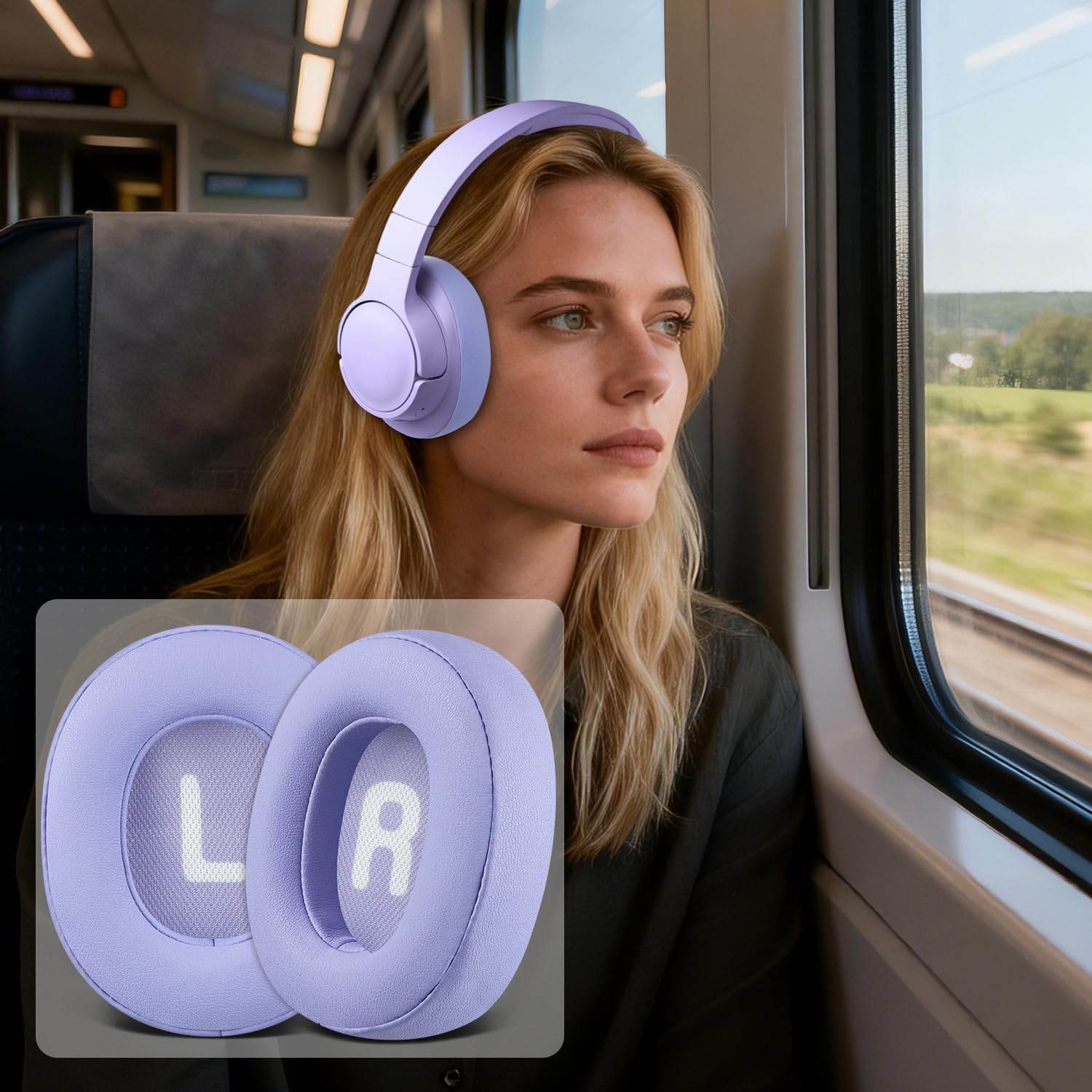 SOULWIT Earpads for JBL Tune 700BT, 710BT, 720BT, 750BTNC, 760NC, 770NC - Protein Leather