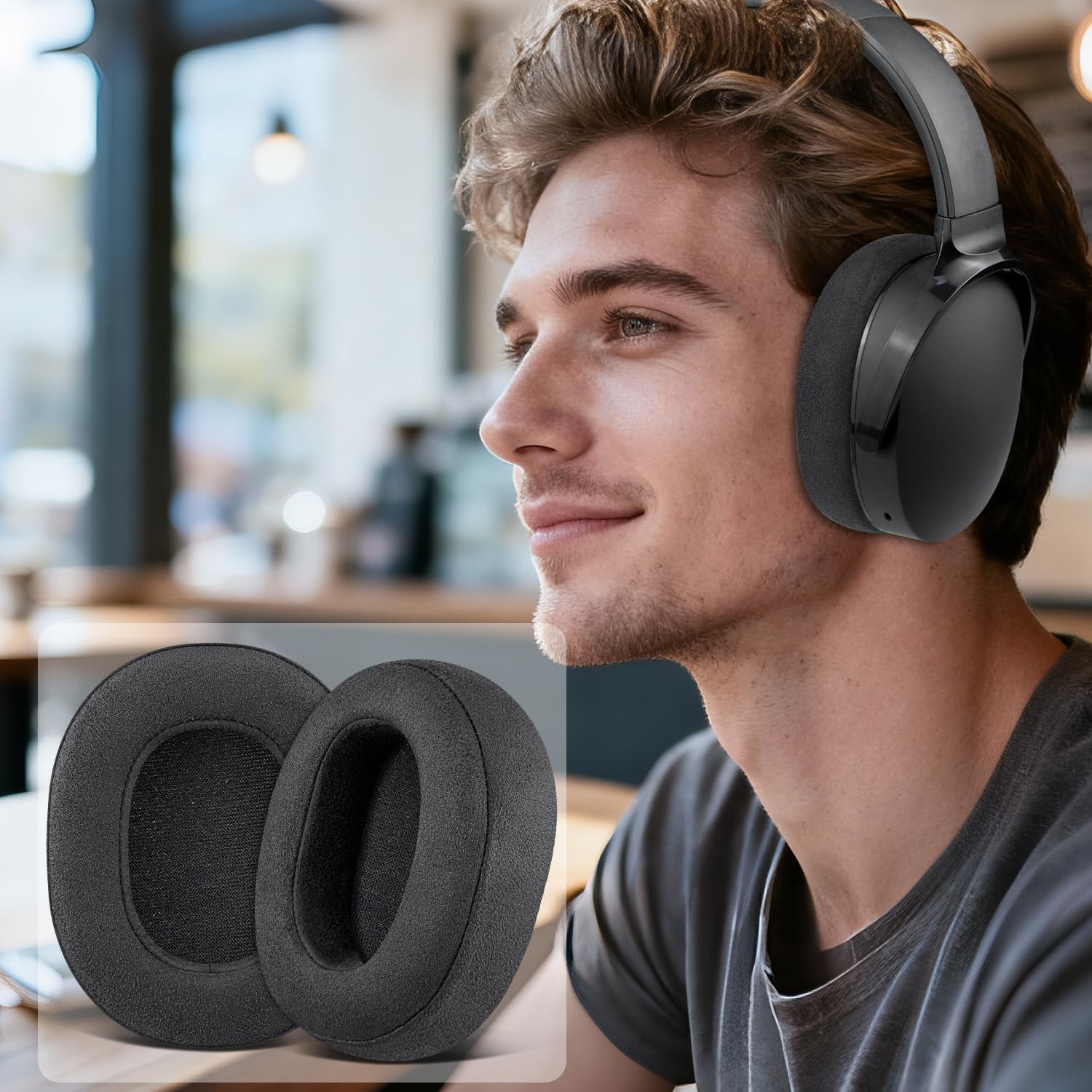 SOULWIT Earpads for Skullcandy Hesh 3/ANC/Evo & Crusher Wireless/ANC/Evo & Venue ANC - Micro Suede