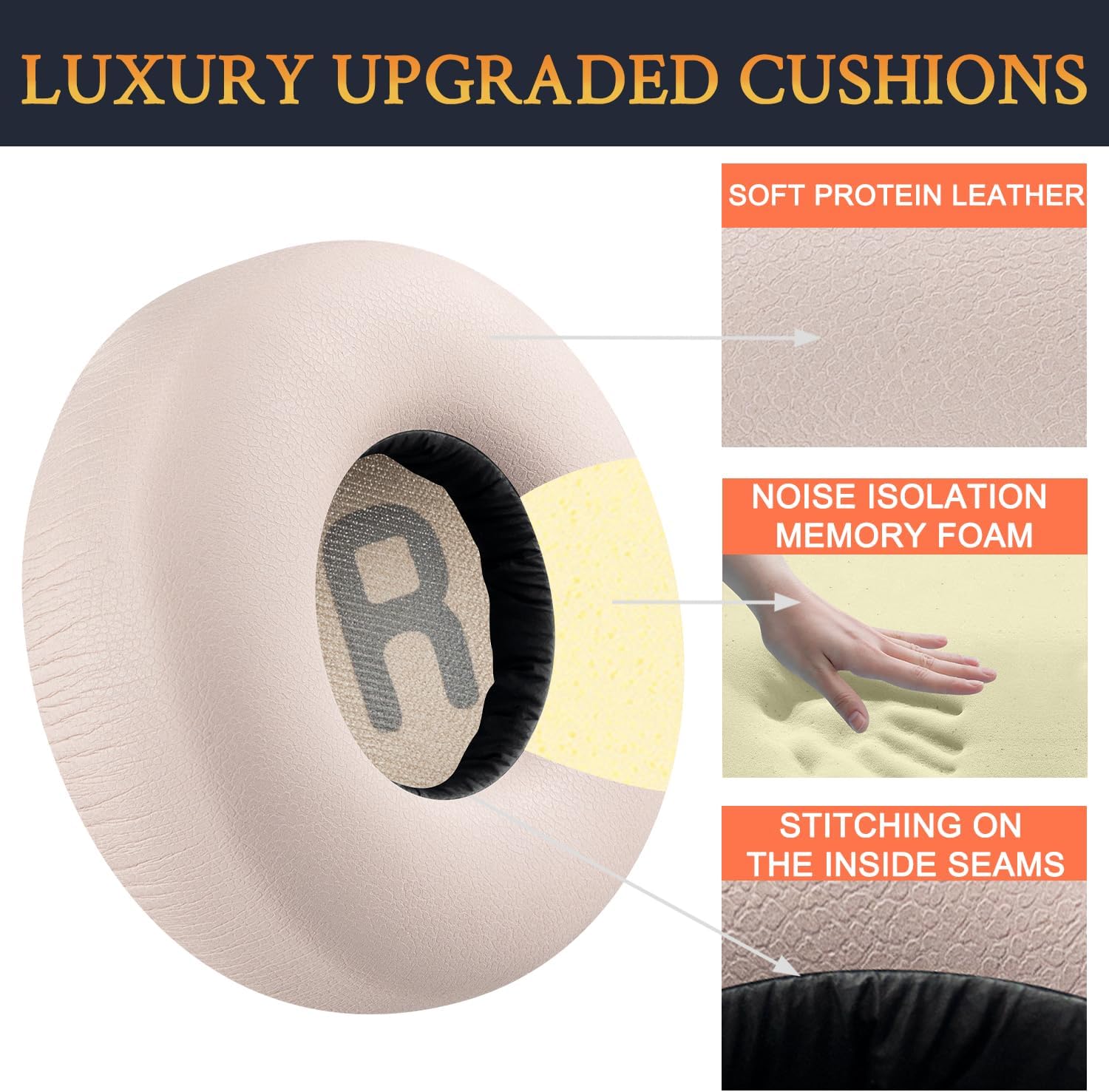 SOULWIT Earpads for JBL Tune 600BTNC / 660NC / 670NC - Protein Leather