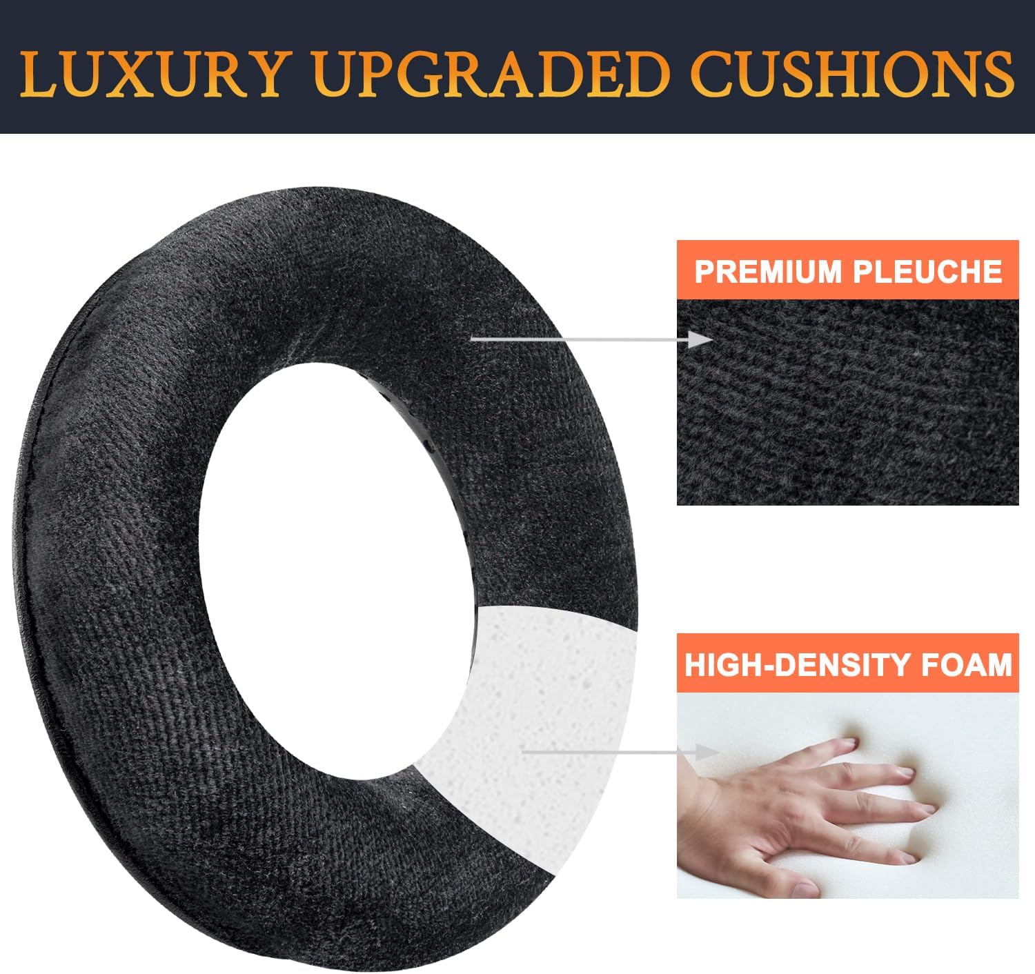SOULWIT Earpads for Beyerdynamic DT 770 Pro Series (Pro / Pro HT / ALT / Edition), DT 511, DT 801, DT 831, DT 901, HS 300, MMX 300, Custom One PRO Plus, Custom Studio - Velour
