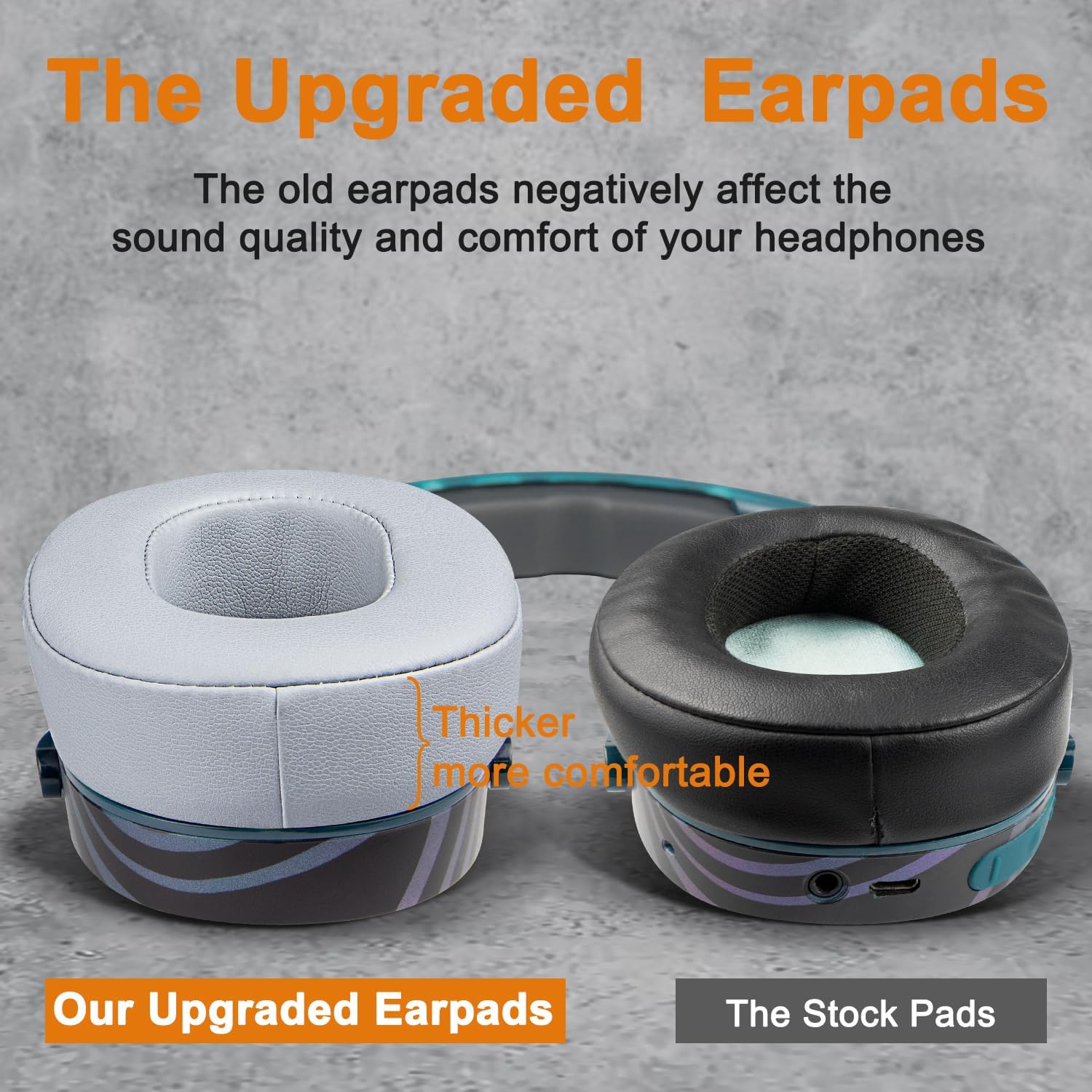 SOULWIT Earpads for Skullcandy Hesh 3/ANC/Evo & Crusher Wireless/ANC/Evo & Venue ANC - Protein Leather