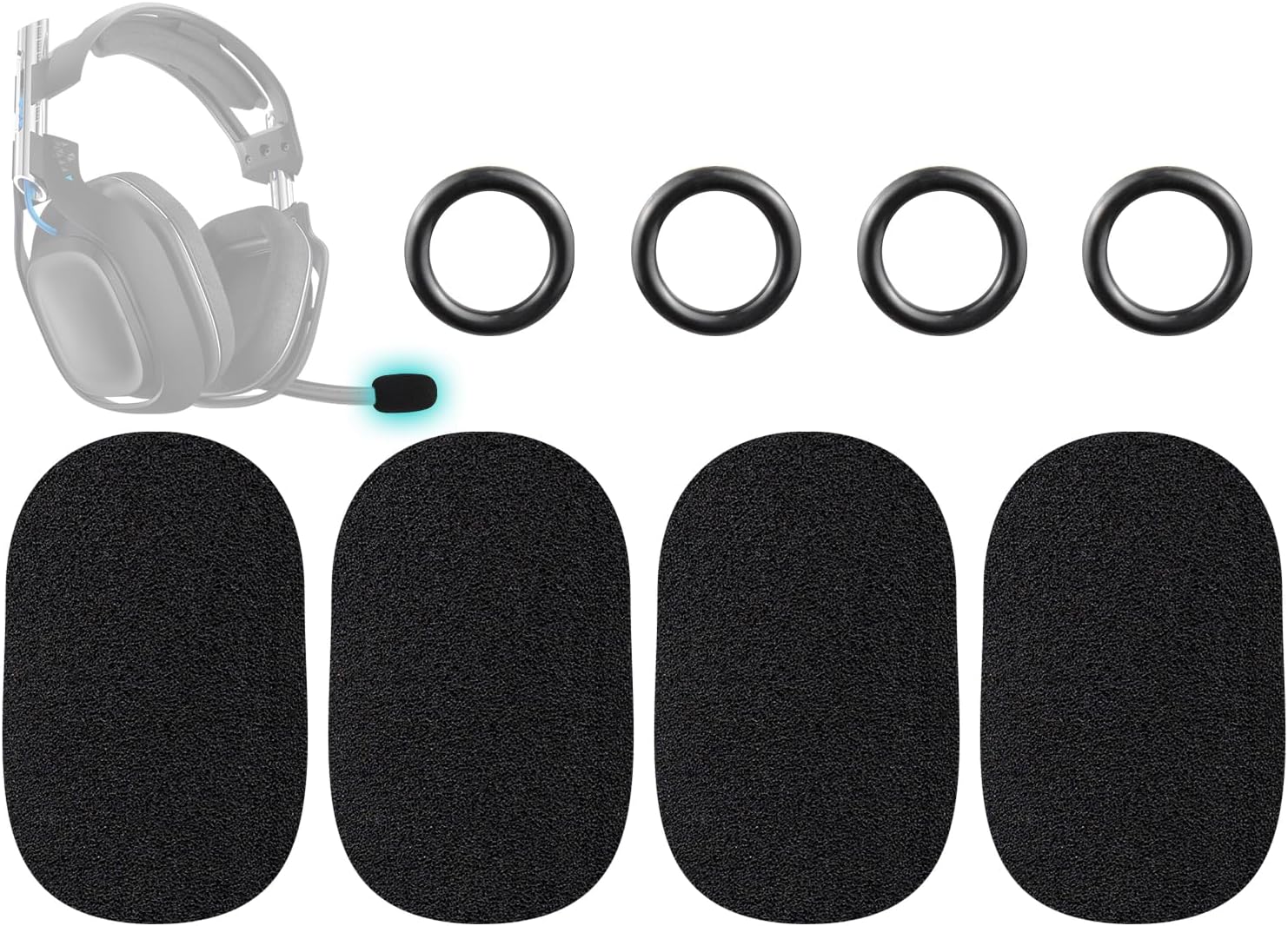 SOULWIT Microphone Pop Filter for Astro A10/A20/A30/A40/A50 - 4Pcs