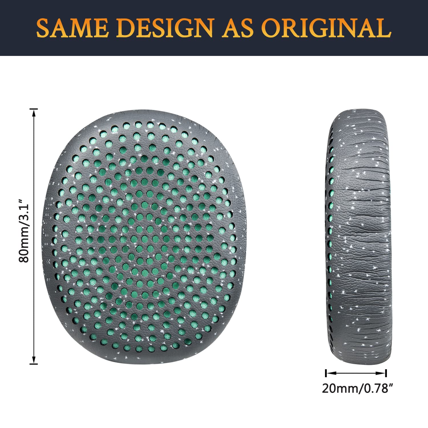 SOULWIT Earpads for Skullcandy Riff Wired, Riff Wireless, Riff Wireless 2 - Protein Leather
