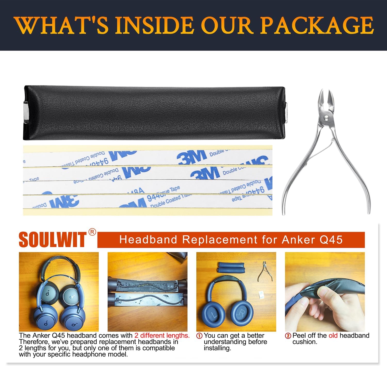 SOULWIT Headband for Anker Soundcore Space Q45