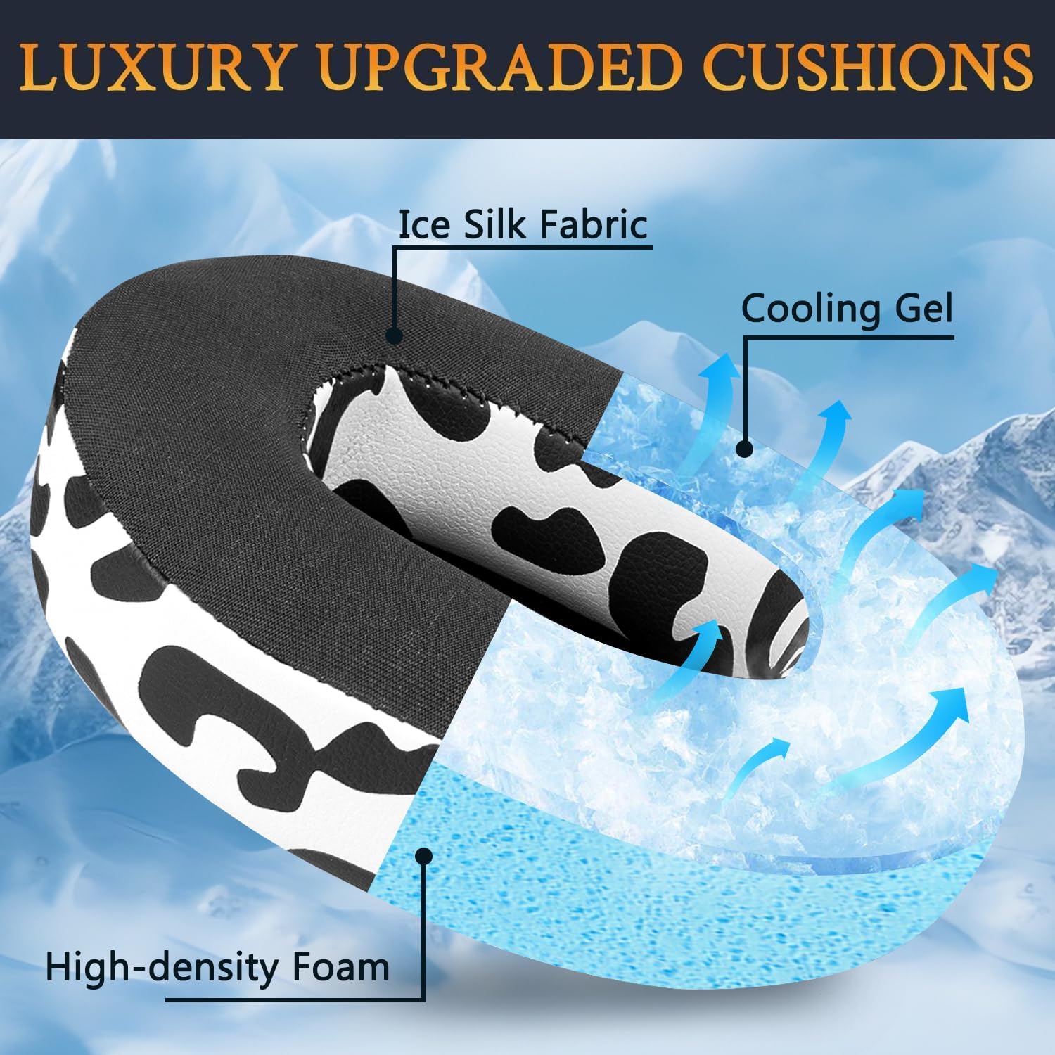 SOULWIT Earpads for Skullcandy Hesh 3/ANC/Evo & Crusher Wireless/ANC/Evo & Venue ANC - Cooling Gel
