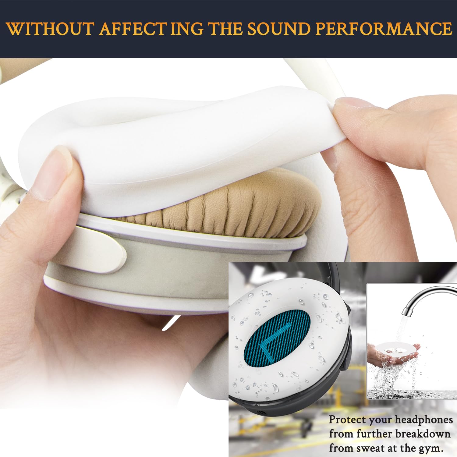 SOULWIT Replacement Kit for Bose QuietComfort 25, Earpads + Headband + Earpads Cover
