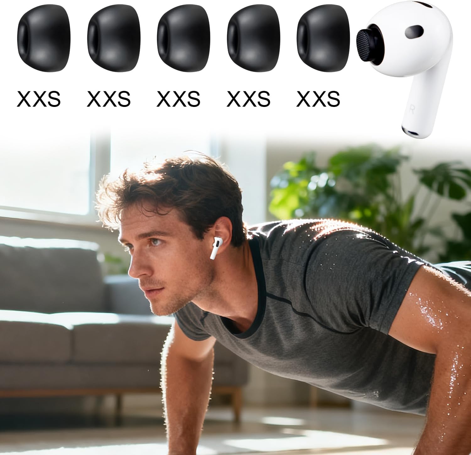 SOULWIT Silicone Ear Tips for AirPods Pro 3 - 5 pairs