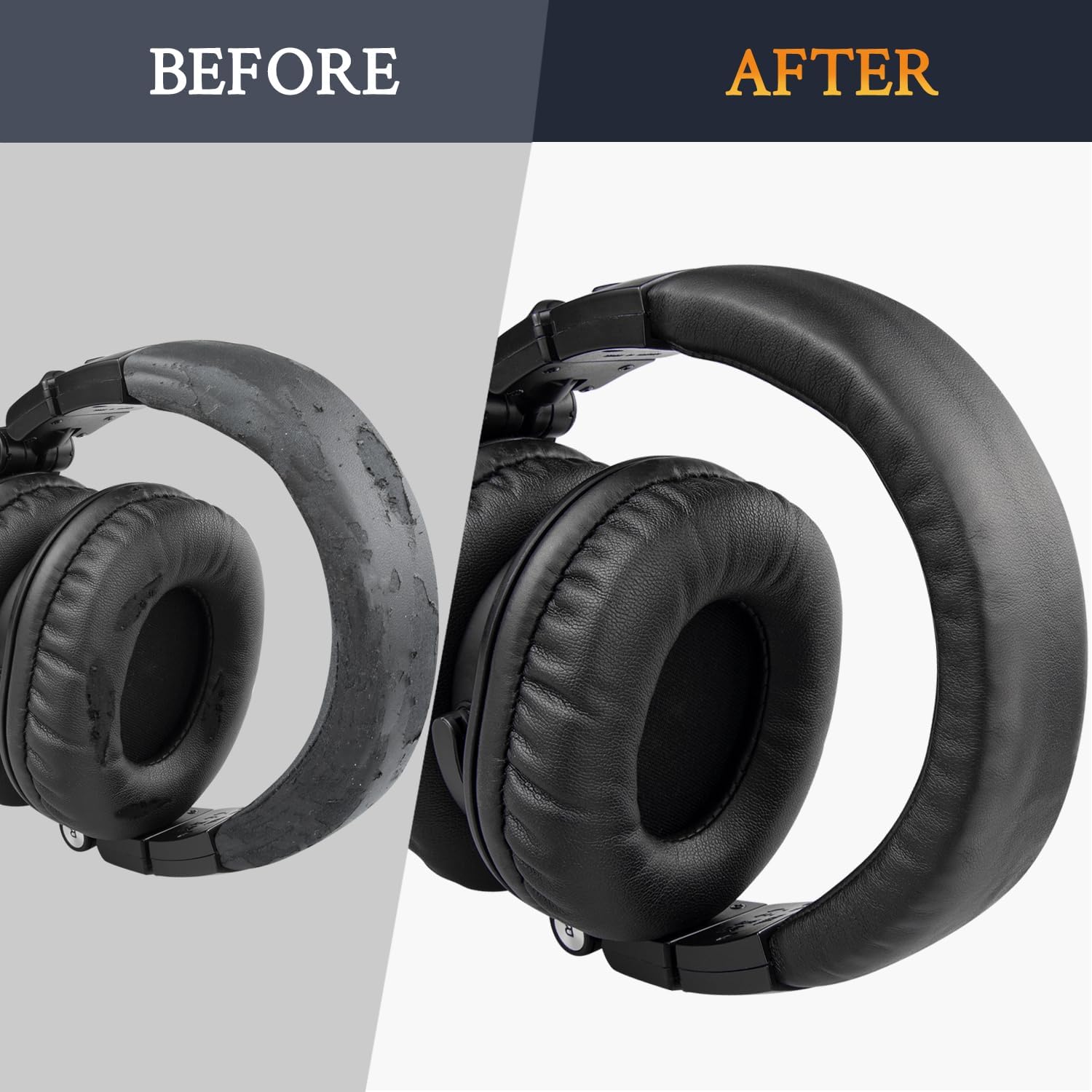 SOULWIT Earpads + Ear Cover+ Headband for ATH M50, M50X, M50XBT, M50XBT2, M50XSTS