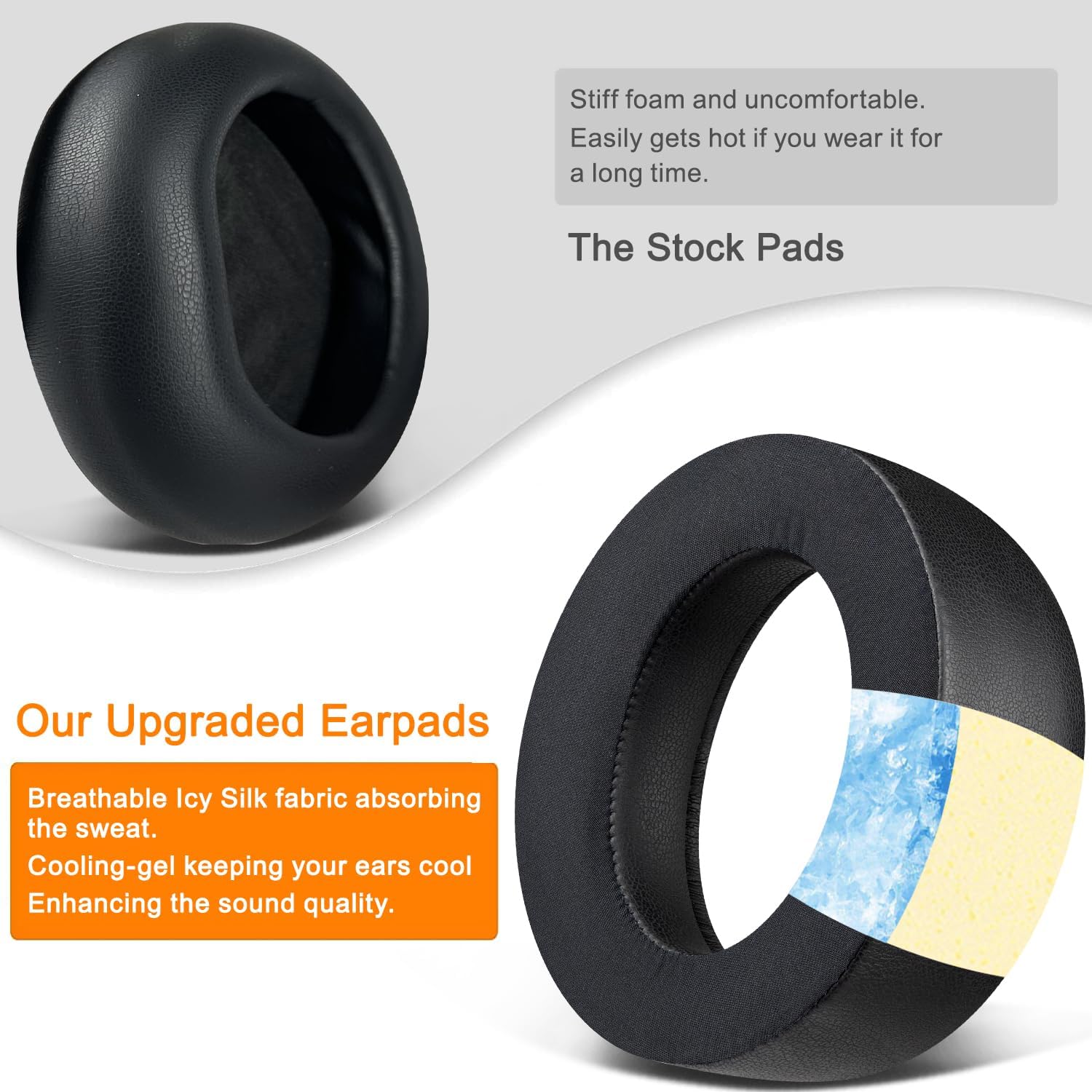 SOULWIT Earpads for Sony PlayStation PS5 Pulse Elite - Cooling Gel