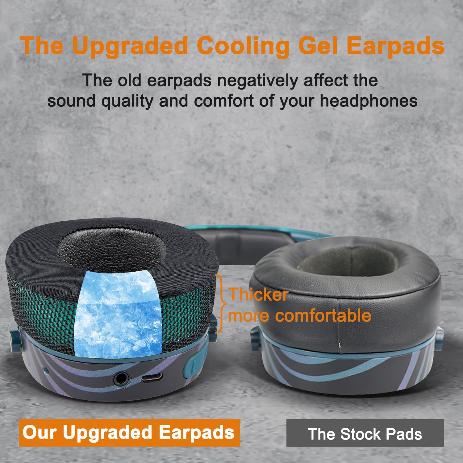 SOULWIT Earpads for Skullcandy Hesh 3/ANC/Evo & Crusher Wireless/ANC/Evo & Venue ANC - Cooling Gel