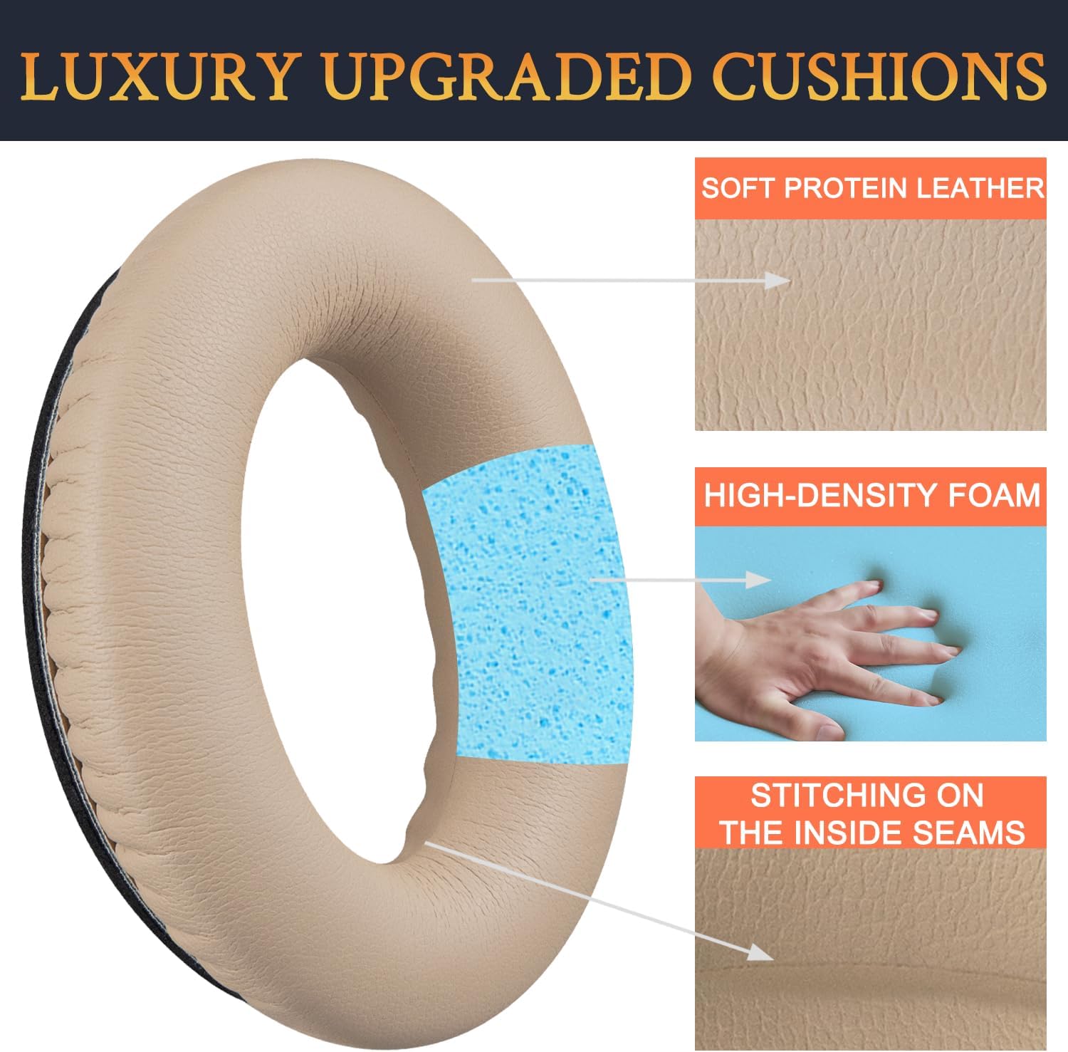 SoloWIT Earpads for Bose SoundLink Around-Ear Wireless Headphones II (AE2 Wireless) - Protein Leather